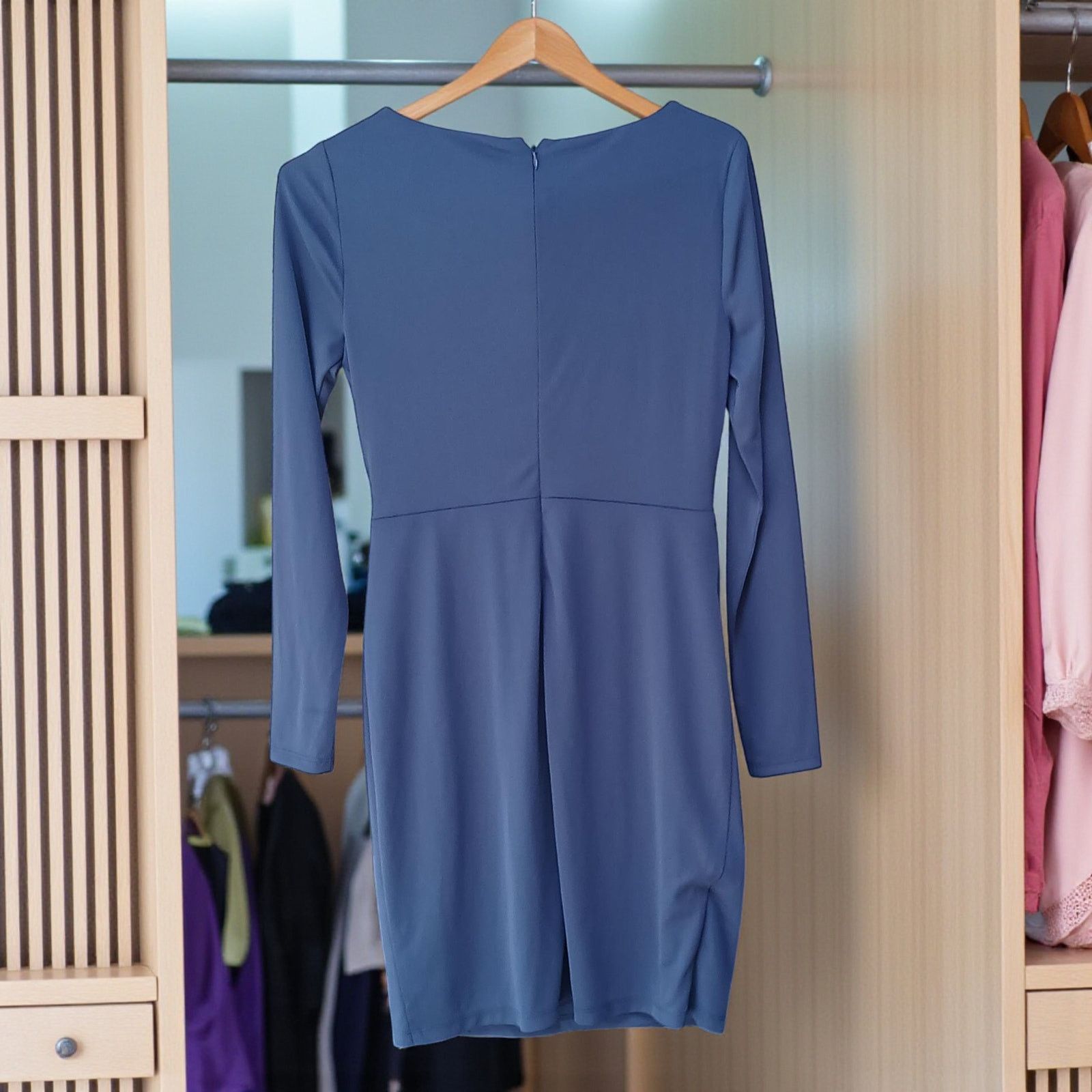 Ralph Lauren NWT - Ralph Lauren Ring Trim Blue V-neck Cocktail Dress 4 Size S / US 4 / IT 40 - 7 Thumbnail