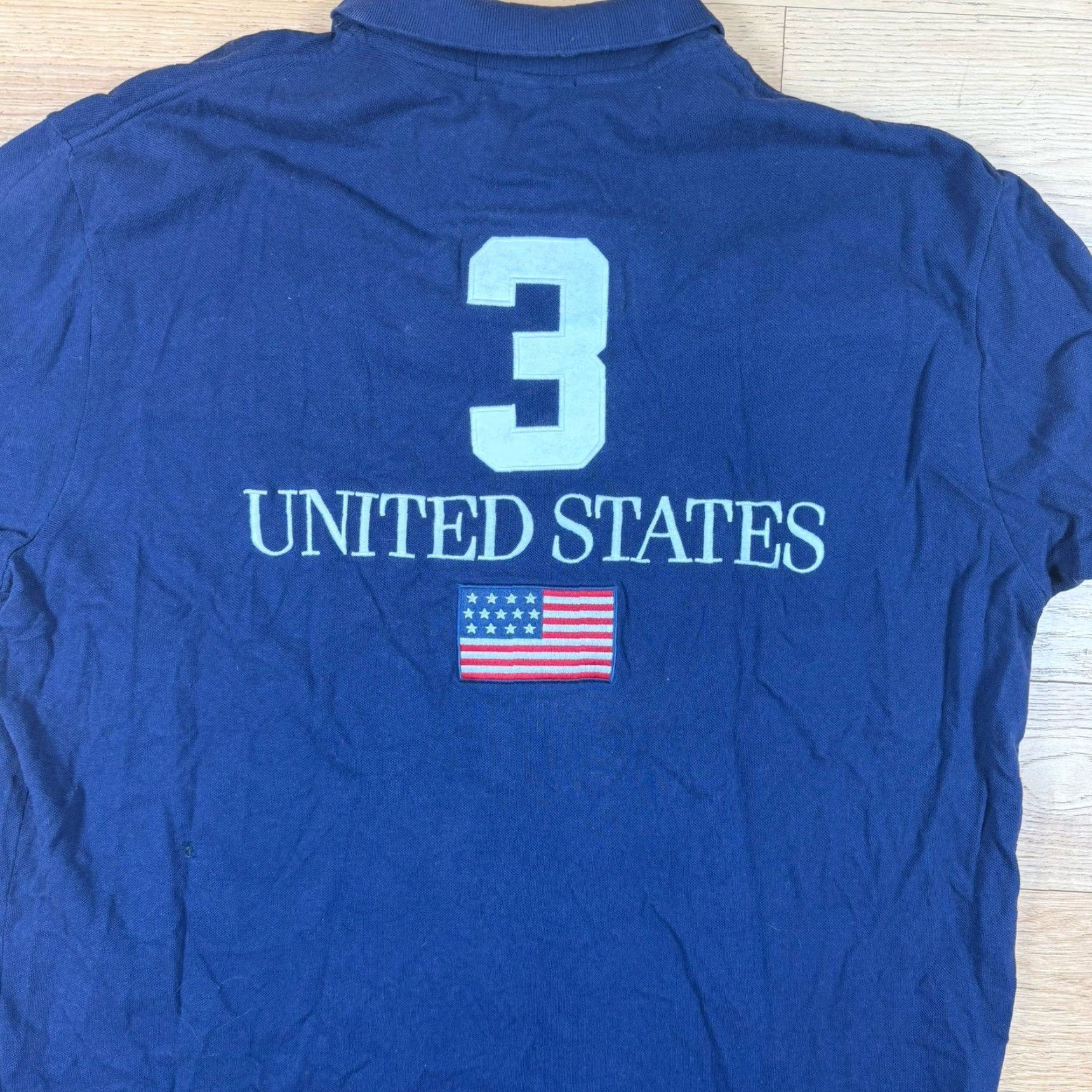 Ralph Lauren VINTAGE Ralph Lauren Polo Shirt Mens XXL Blue US Flag Big Pony #3 Size US XXL / EU 58 / 5 - 7 Thumbnail