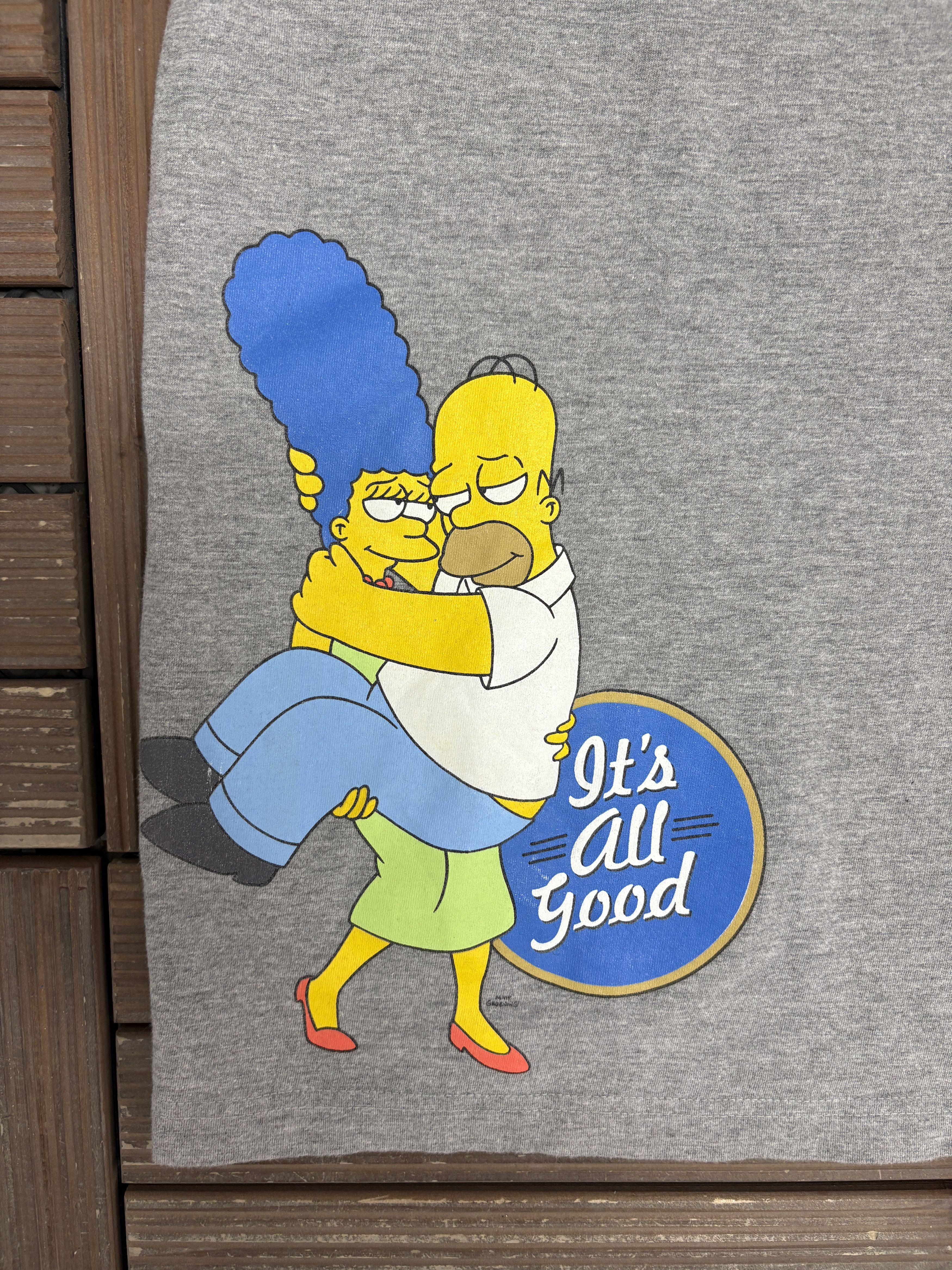Vintage The Simpsons It's All Good Vintage Grey T-Shirt Tee Size US M / EU 48-50 / 2 - 2 Thumbnail