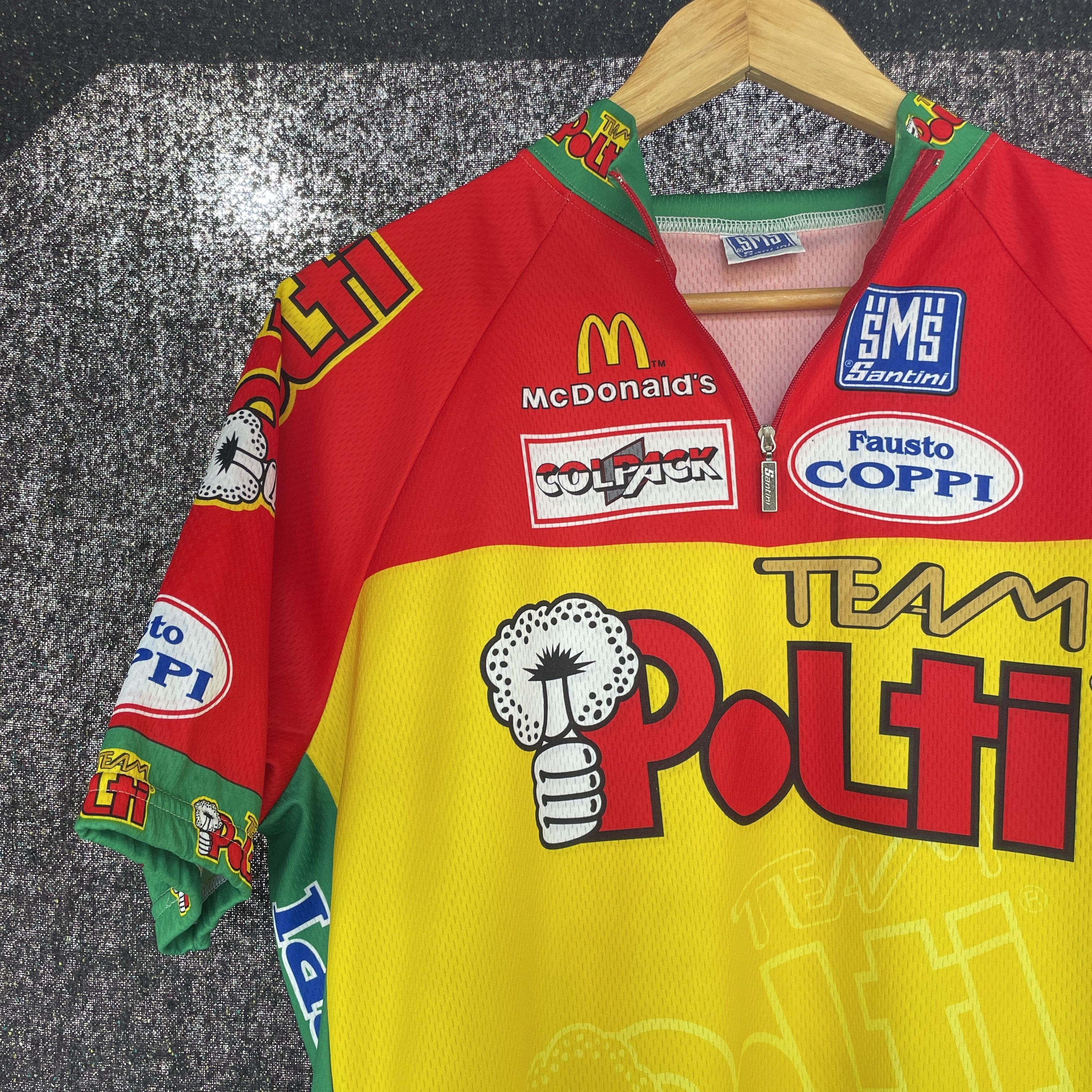 Other SMS Santini Team Polti Vintage 90's Cycling Jersey Size 4XL Size US XXL / EU 58 / 5 - 4 Thumbnail