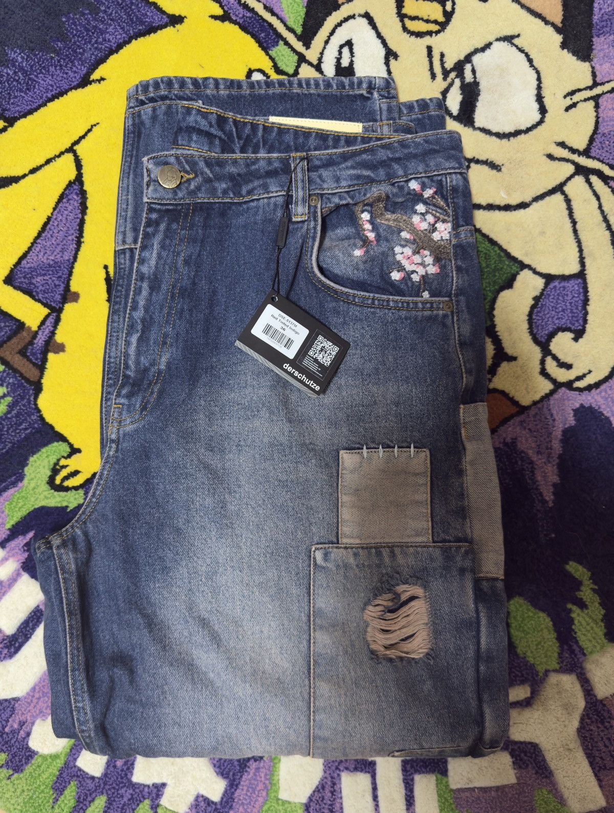 Derschutze “blossom v2” patchwork washed Denim Size US 36 / EU 52 - 4 Thumbnail