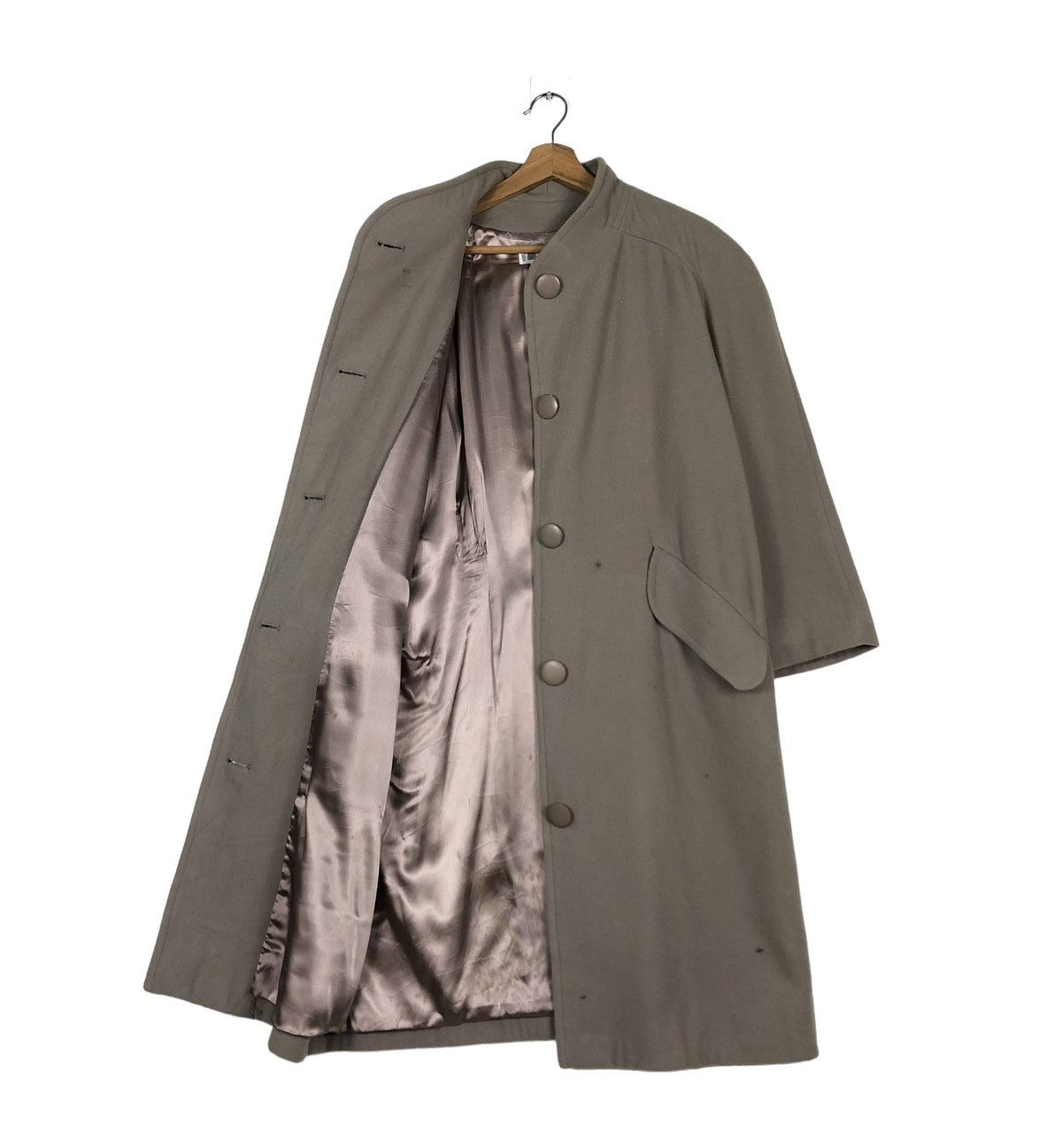 Lanvin 🔥RICH GREY LONG WOOL JACKET HERRINGBONE LANVIN PARIS FRANCE Size US M / EU 48-50 / 2 - 11 Thumbnail