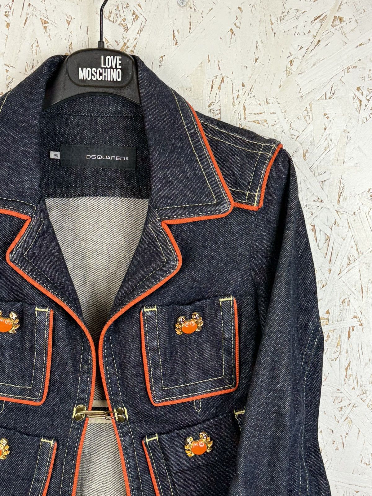 Dsquared2 Vintage Dsquared2 SS2005 Runway Crab Denim Jacket Size 40 Size S / US 4 / IT 40 - 3 Thumbnail