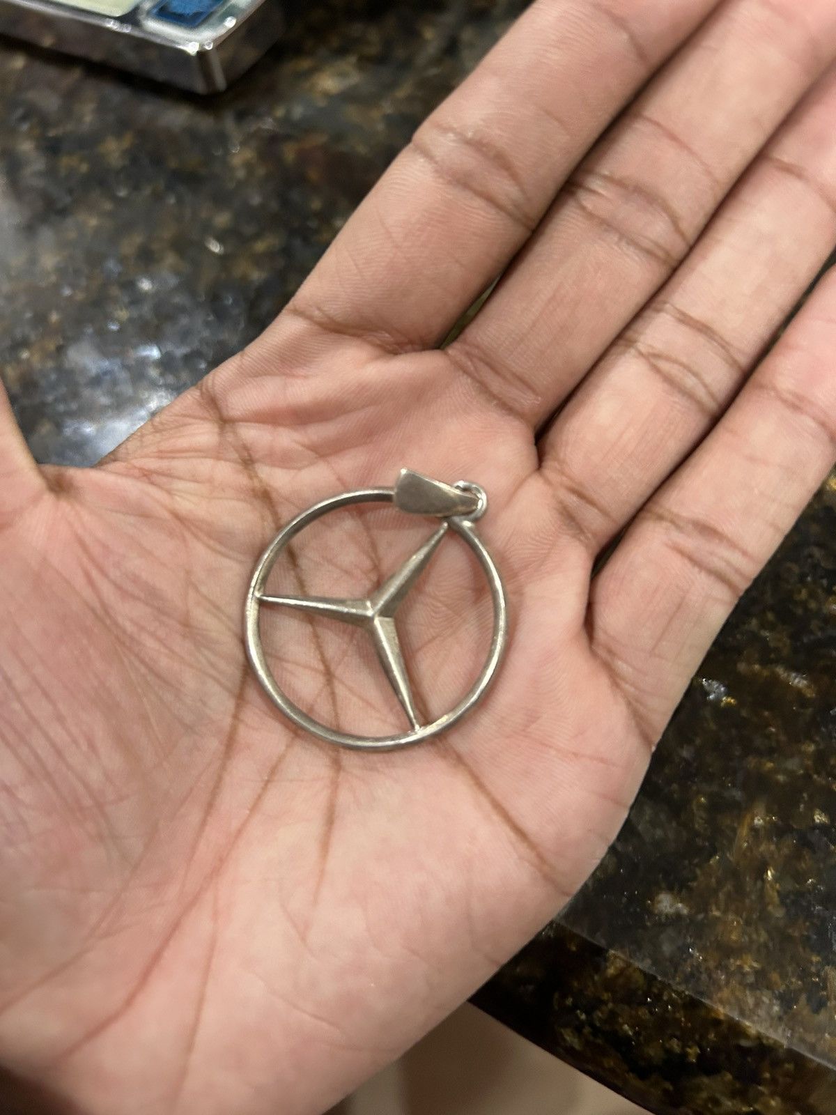 Sterling Silver 925 silver mercedes pendant Size ONE SIZE - 3 Thumbnail