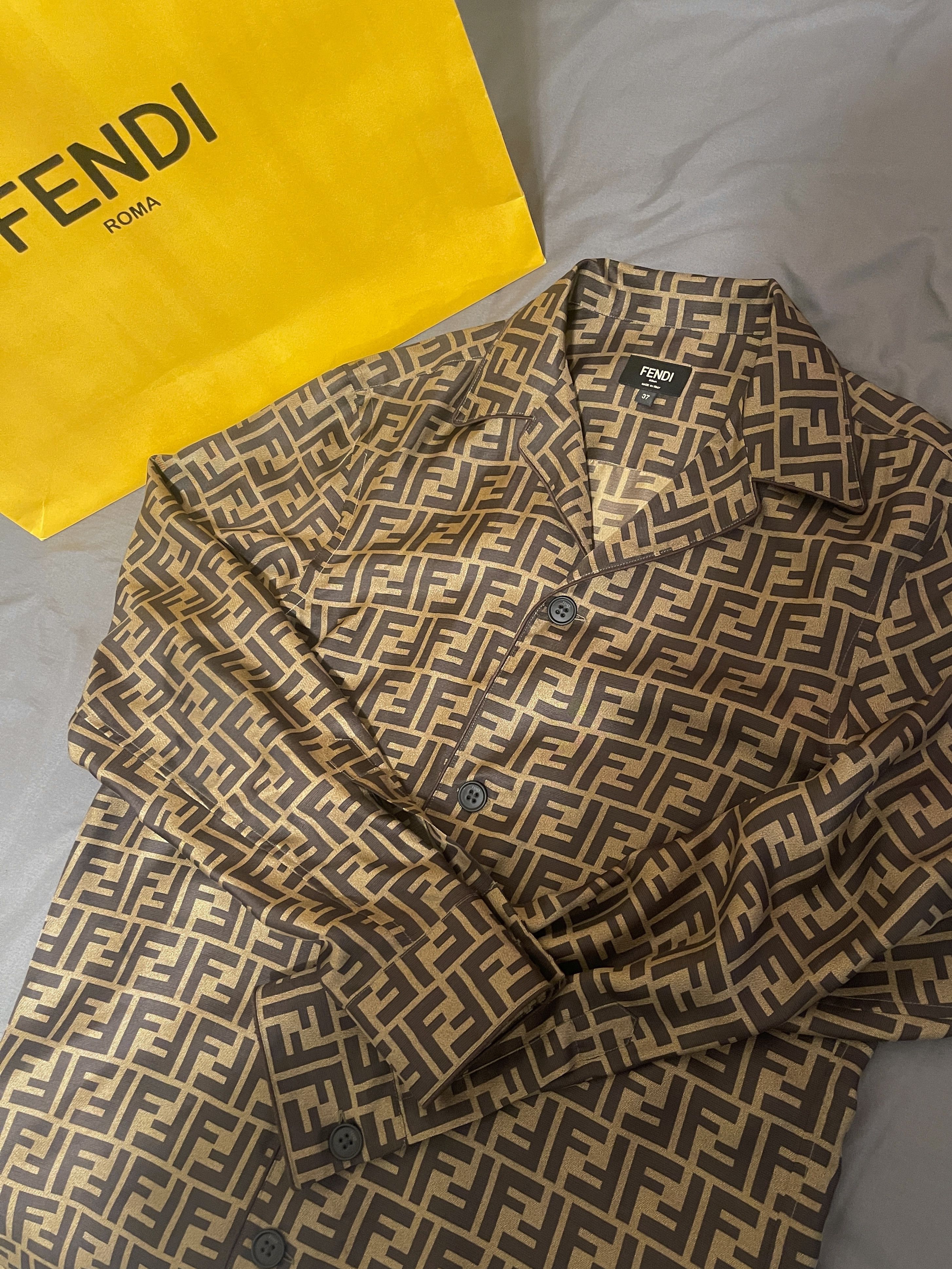Fendi Fendi Brown Silk Shirt - Rare Size US XS / EU 42 / 0 - 6 Thumbnail