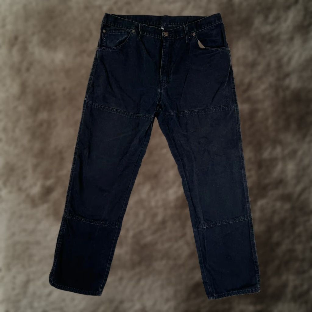 Dickies VINTAGE Dickies Double Knee Canvas Pants Mens 36x32 Black Straight Work Utility READ Size US 36 / EU 52 - 1 Thumbnail