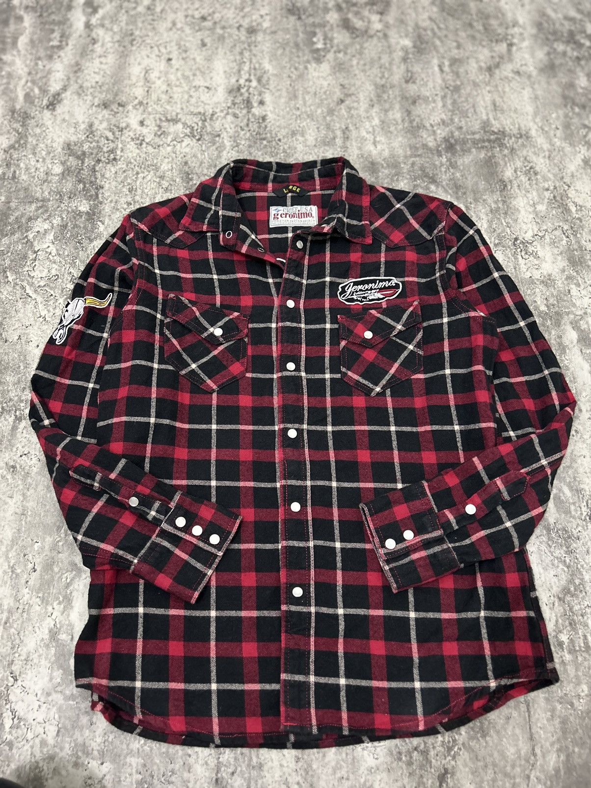Hysteric Glamour Geronimo Pendant Goro’s Flannel Button Shirt Size US L / EU 52-54 / 3 - 3 Thumbnail
