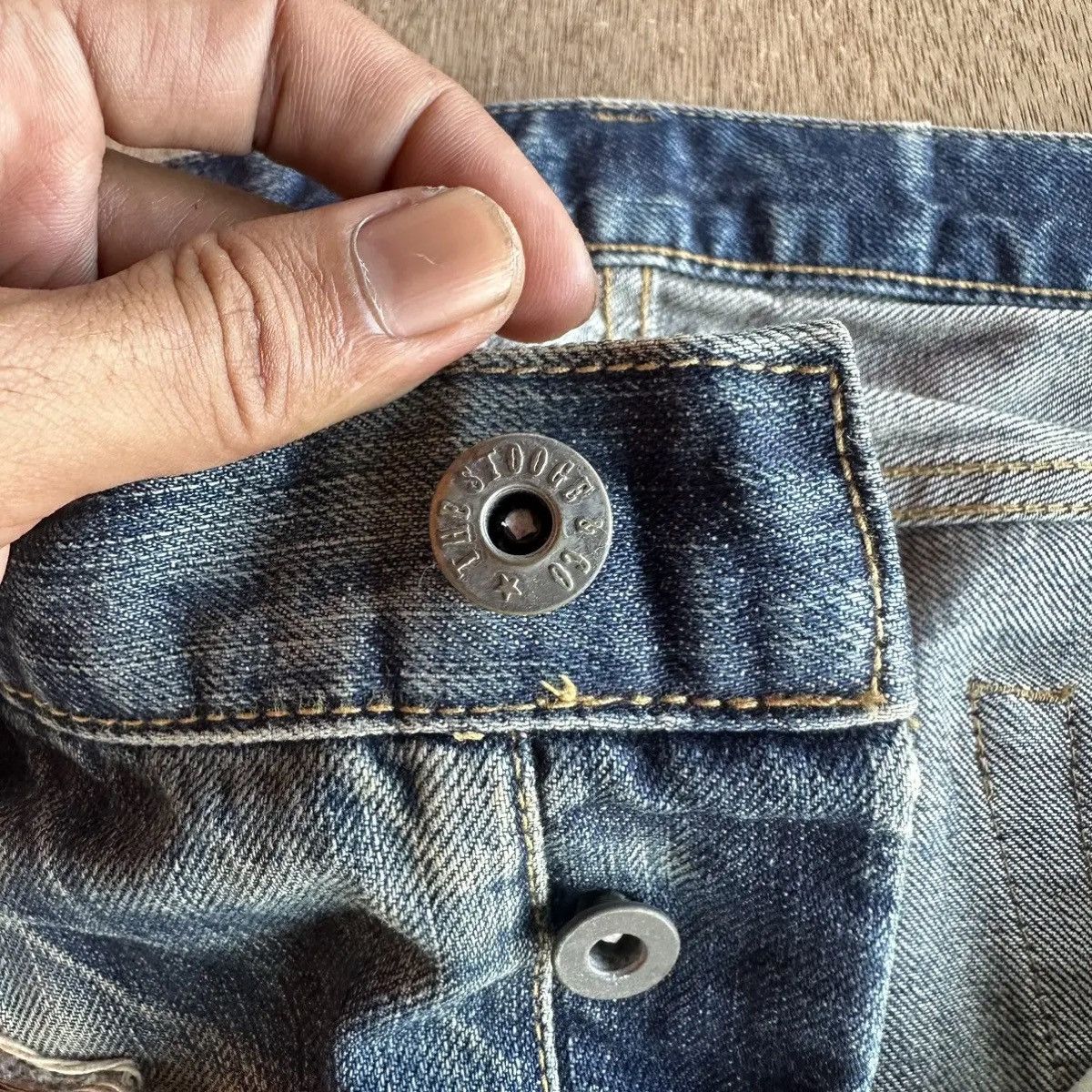 Japanese Brand W31 L32 🔥 DISTRESSED DENIM VINTAGE STOOGE&CO. JEANS PANTS Size US 31 - 10 Thumbnail