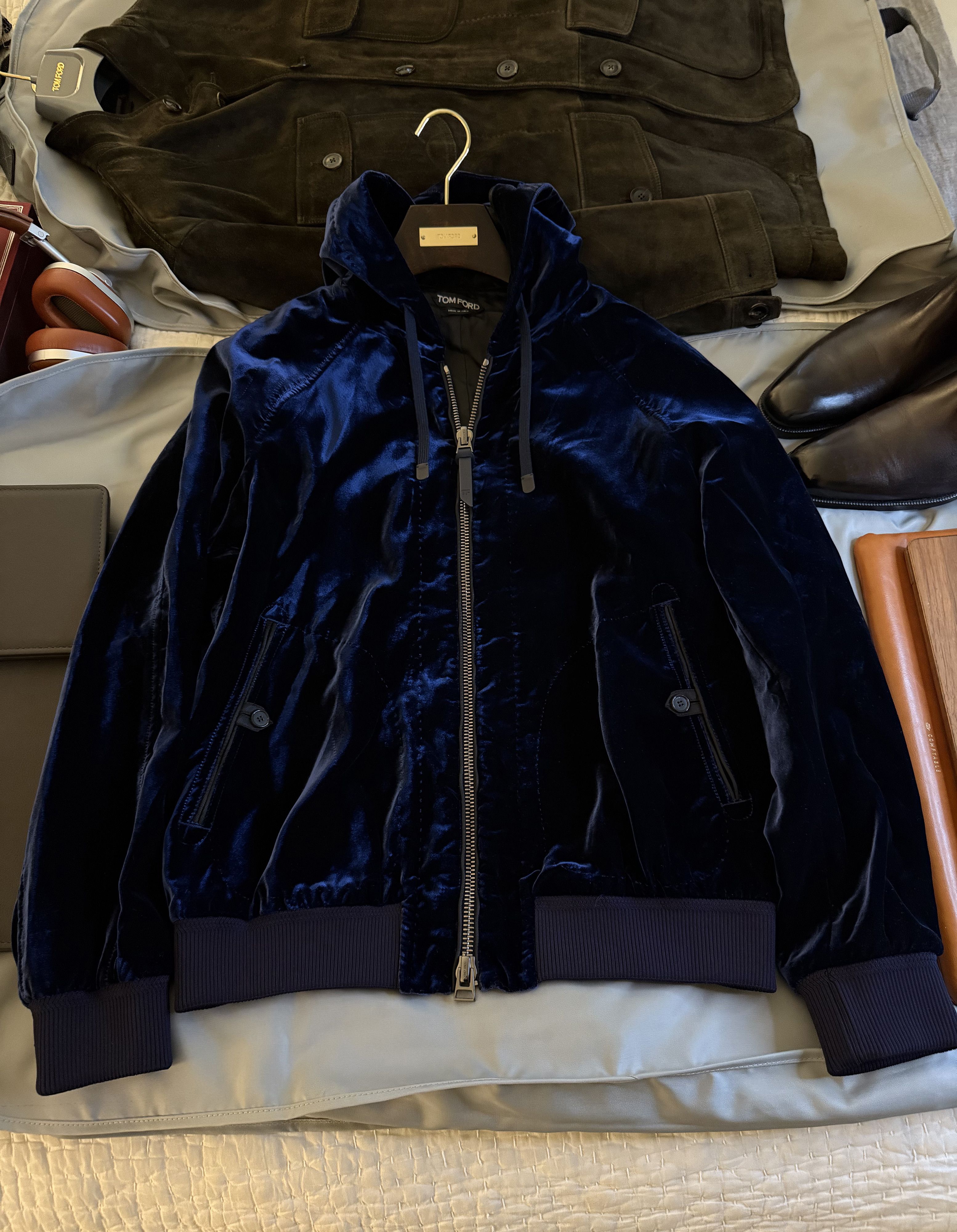Tom Ford Best Dressed $4,300 w/Tax Highest End Velvet Hoodie Size US L / EU 52-54 / 3 - 13 Thumbnail