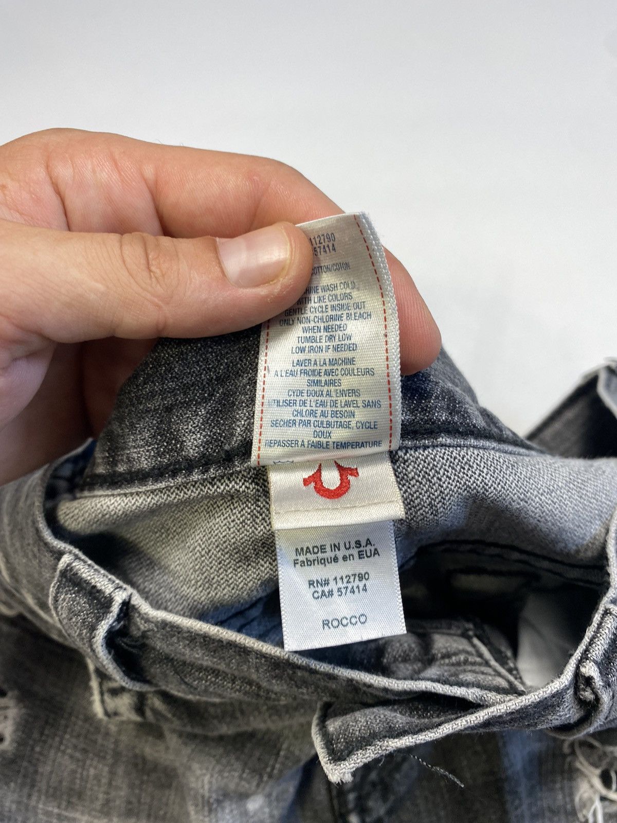Hysteric Glamour × True Religion TRUE RELIGION RICKY RELAXED STRAIGHT DISTRESSED DENIM JEANS Size US 32 / EU 48 - 16 Thumbnail