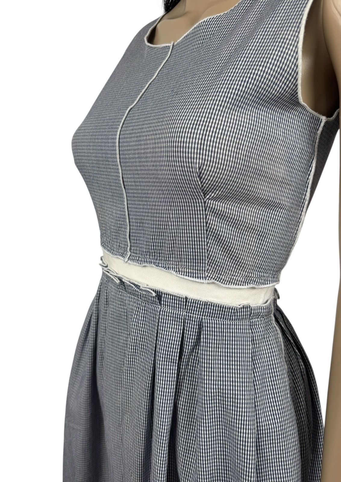 Dolce & Gabbana Dolce & Gabbana Tank Dress Blue Gingham Cotton size 38 Size XS / US 0-2 / IT 36-38 - 6 Thumbnail