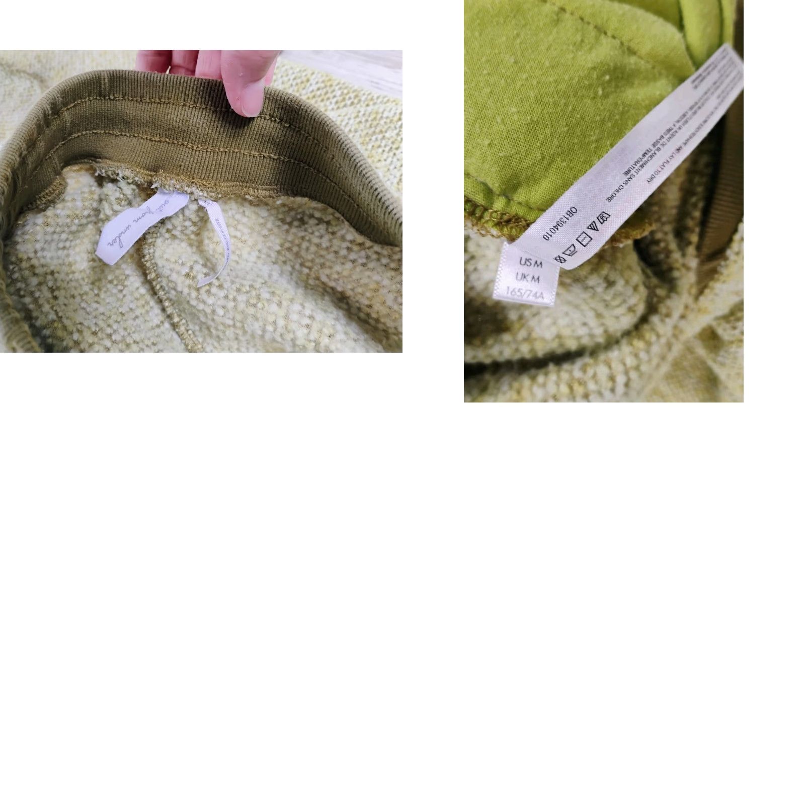 Vintage Out From Under Urban Outfitters Straight Leg Knit Sweatpants M Women Green Polyester Elastic Waist Pockets 28.5in Inseam Size 32" / US 10 / IT 46 - 8 Thumbnail