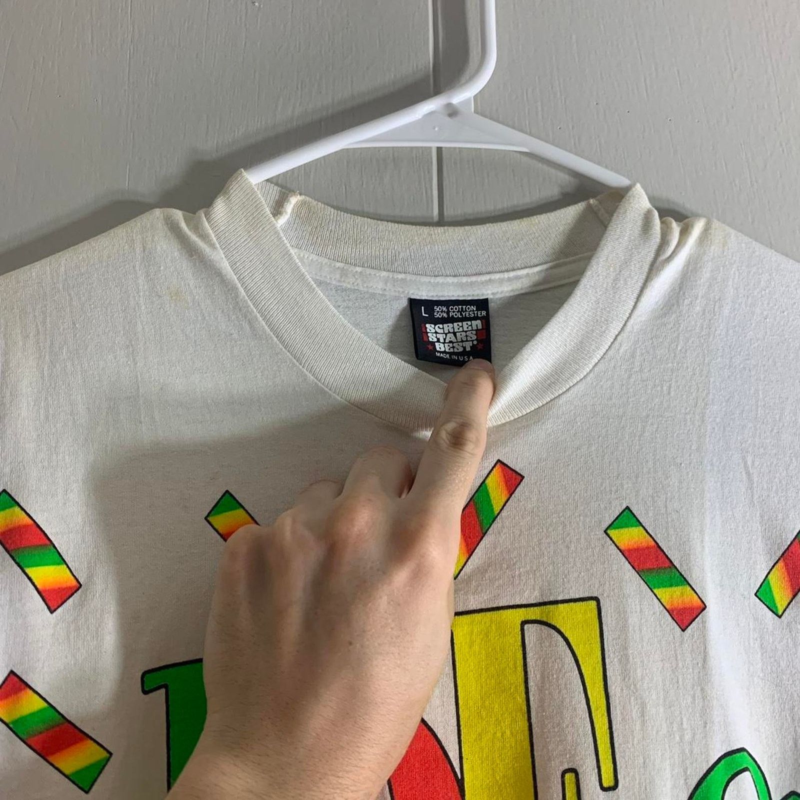 Other vintage 1987 FRUIT STRIPES GUM single stitch AOP tee shirt L Size US L / EU 52-54 / 3 - 6 Thumbnail
