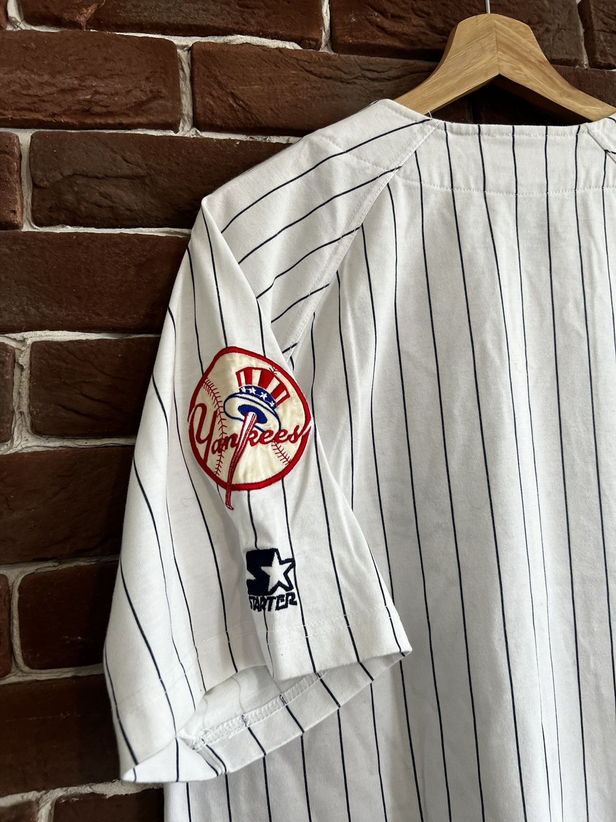MLB Rare 90s Vintage New York Yankees Starter jersey M White Size US M / EU 48-50 / 2 - 4 Thumbnail