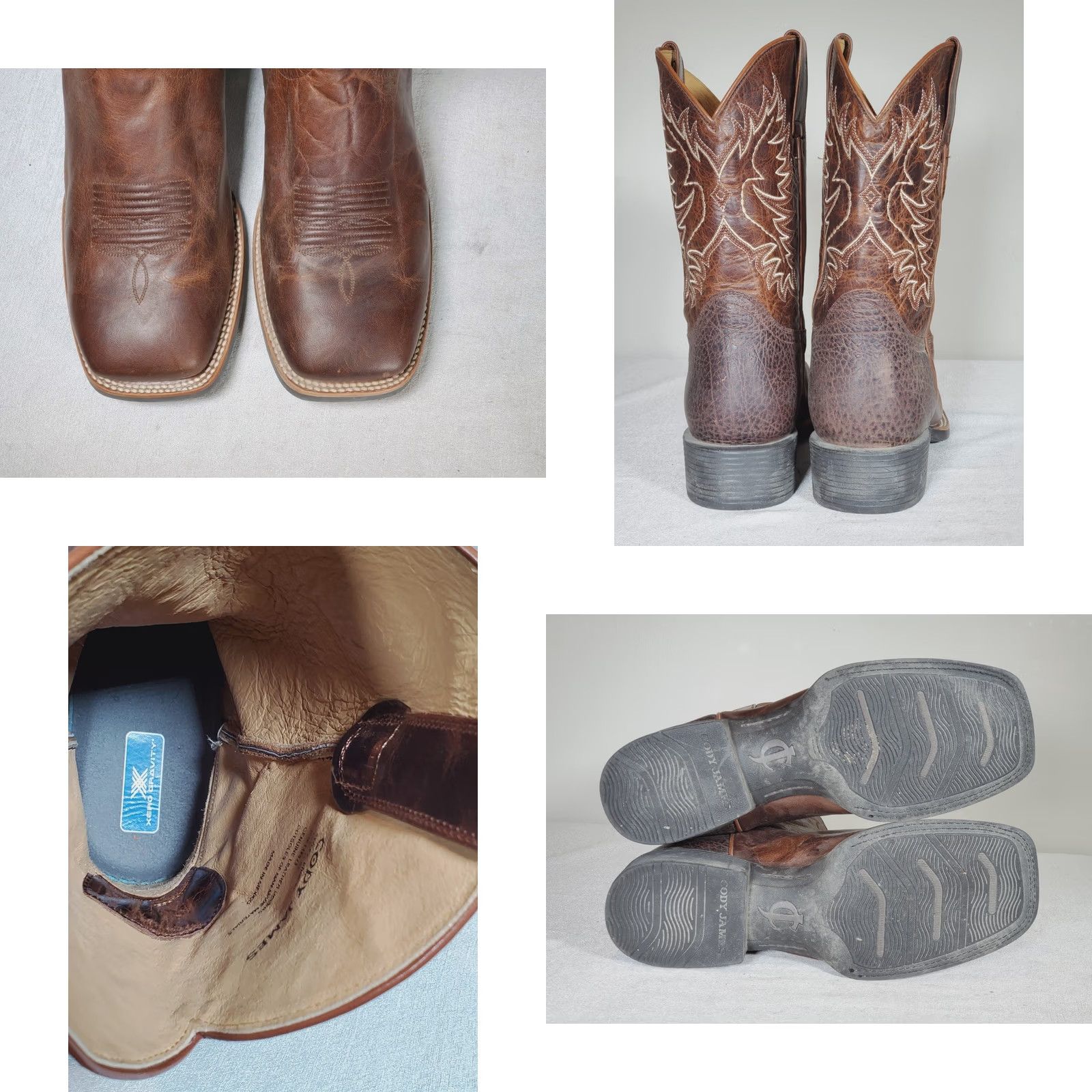 Cody James Cody James Xero Gravity Western Performance Boots Mens 11 EE Brown Square Toe Outsole Unit BBMP01 Size US 11 / EU 44 - 8 Thumbnail