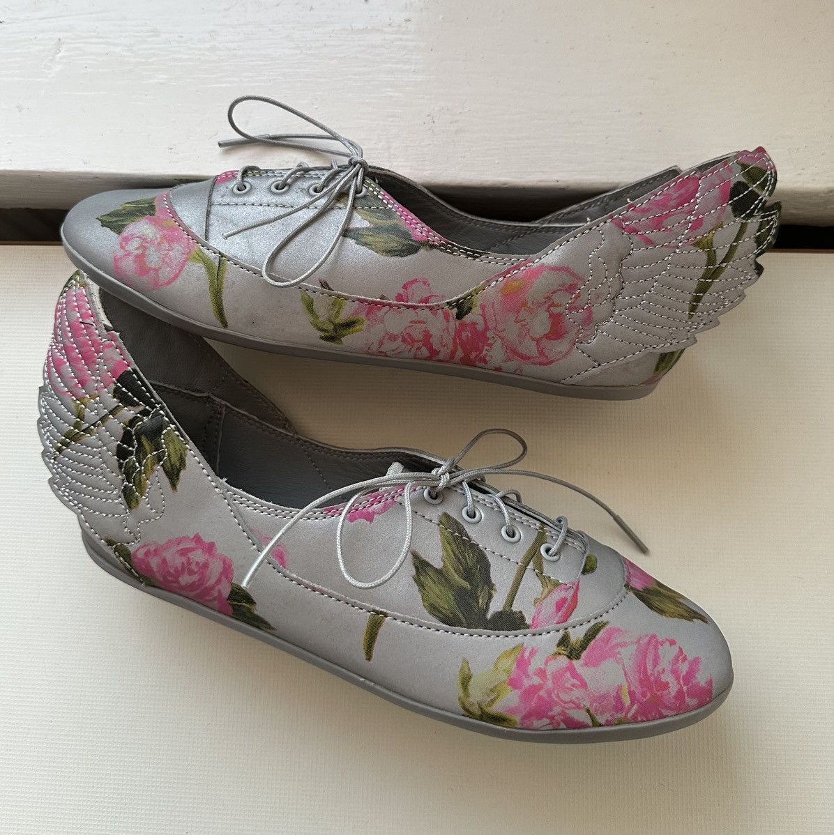 Adidas × Jeremy Scott Adidas Jeremy Scott Wings ballet flats reflective floral Size US 7 / IT 37 - 1 Thumbnail