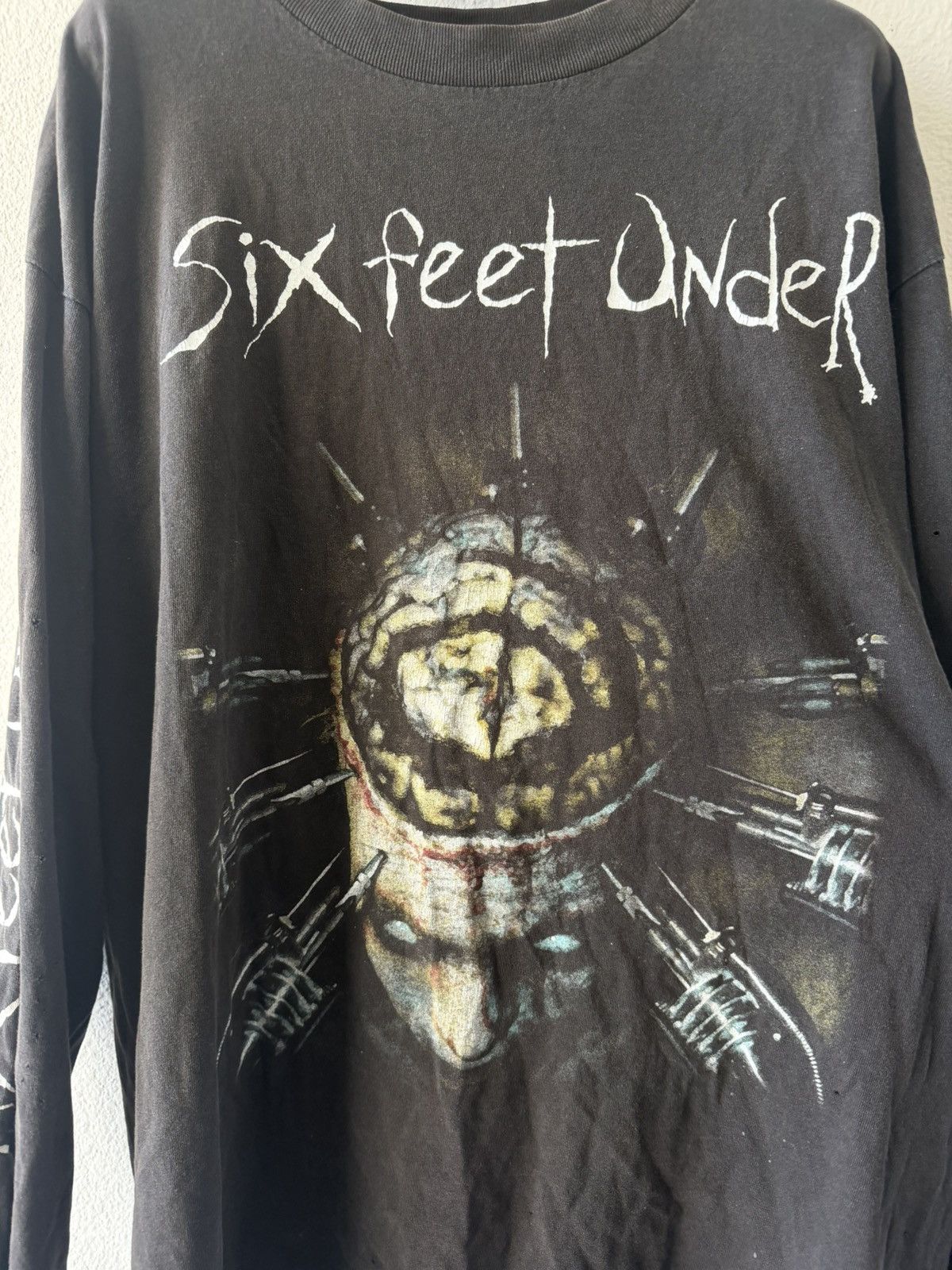 Vintage 1999 Six Feet Under Maximum Violence Longsleeve Tee XL Size US XL / EU 56 / 4 - 2 Thumbnail