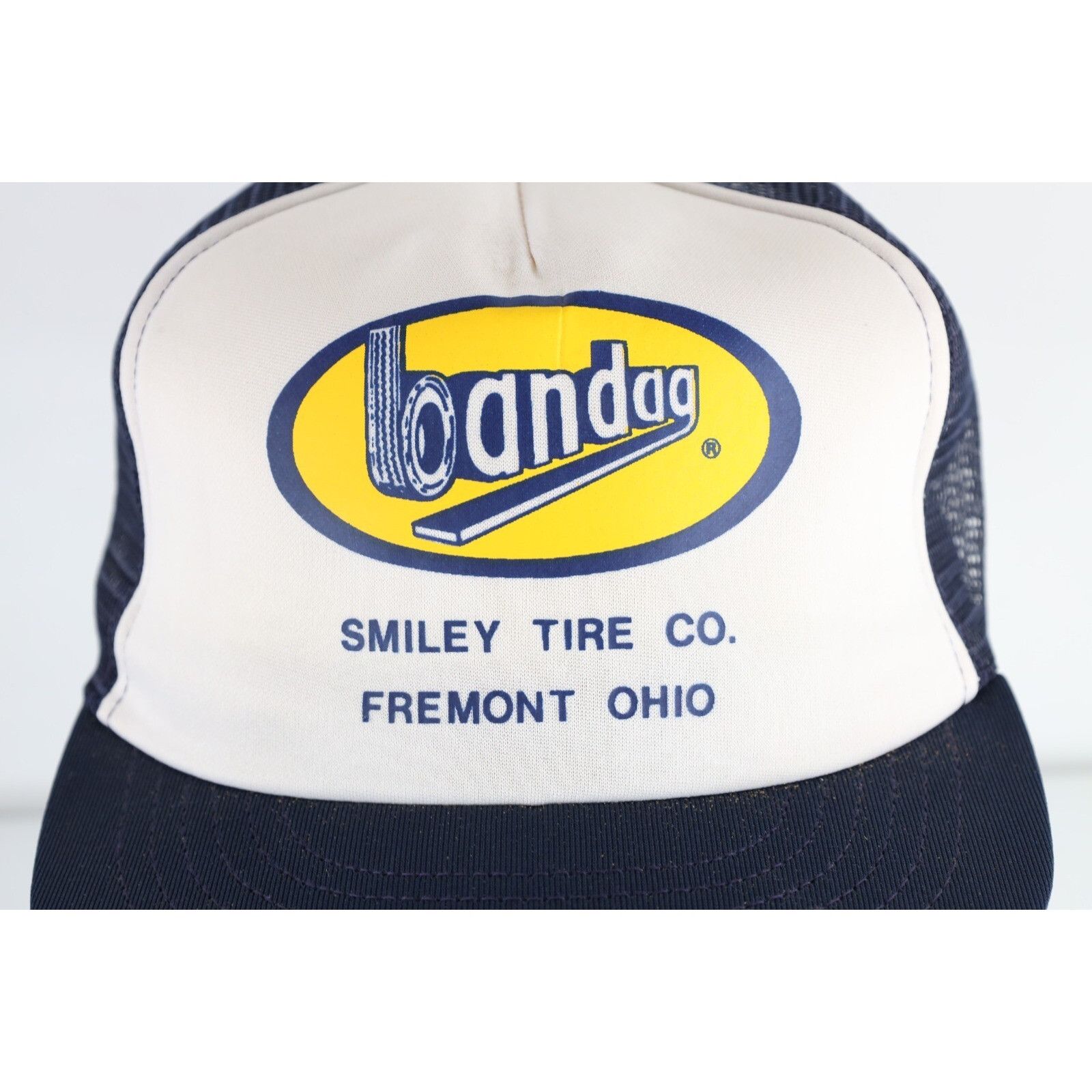 Vintage Deadstock Vintage 80s Bandag Smiley Tire Co Trucker Hat Size ONE SIZE - 2 Thumbnail