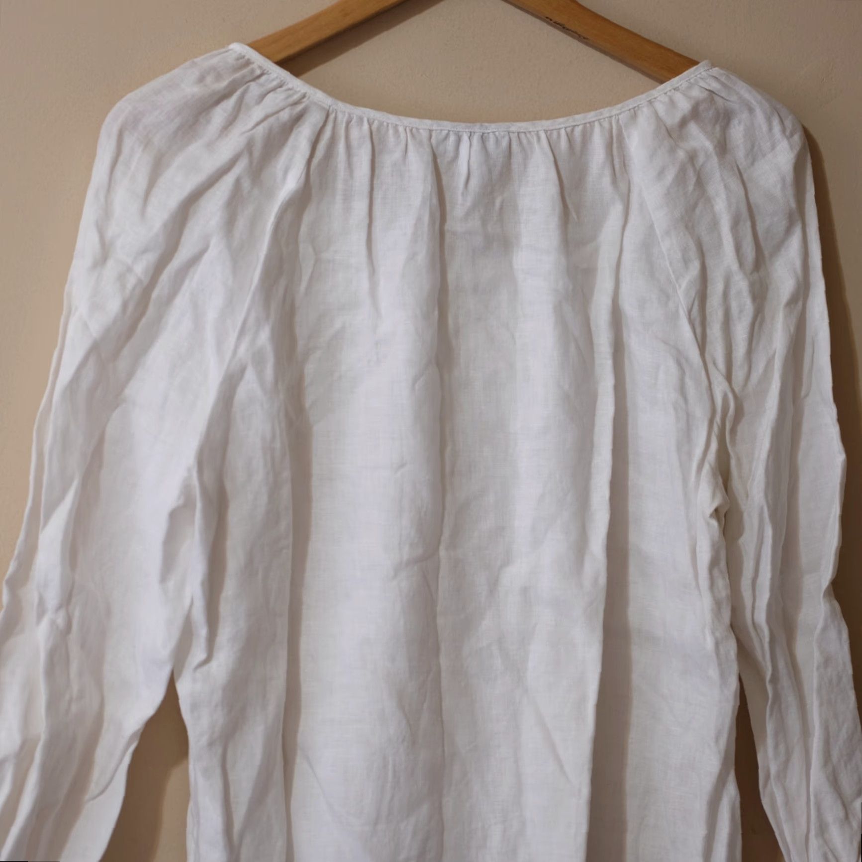 Charter Club Charter Club Women's 10 3/4 Sleeve Top White Linen Scoop Neck Crochet Shirt Blouse Regular XS? (Note: Original size 10, not XS) Size L / US 10 / IT 46 - 7 Thumbnail