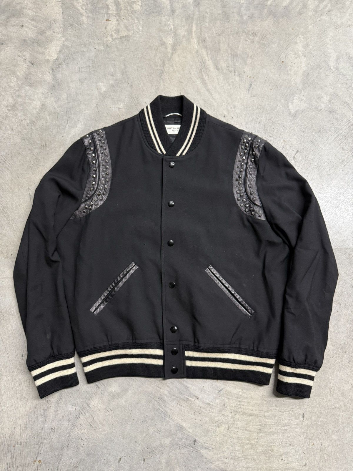 Saint Laurent Paris Saint Laurent S/S16 Studded Surf & Sound Teddy Jacket Size US M / EU 48-50 / 2 - 1 Thumbnail