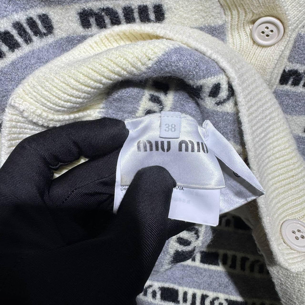 Miu Miu Miu Miu Logo Cardigan Size XS / US 0-2 / IT 36-38 - 10 Thumbnail