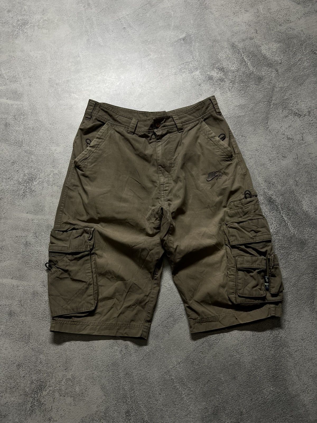 Nike × Vintage Vintage Y2k Brown 🤎 Nike Multi Pocket Shorts 00’s Size US 32 / EU 48 - 1 Thumbnail