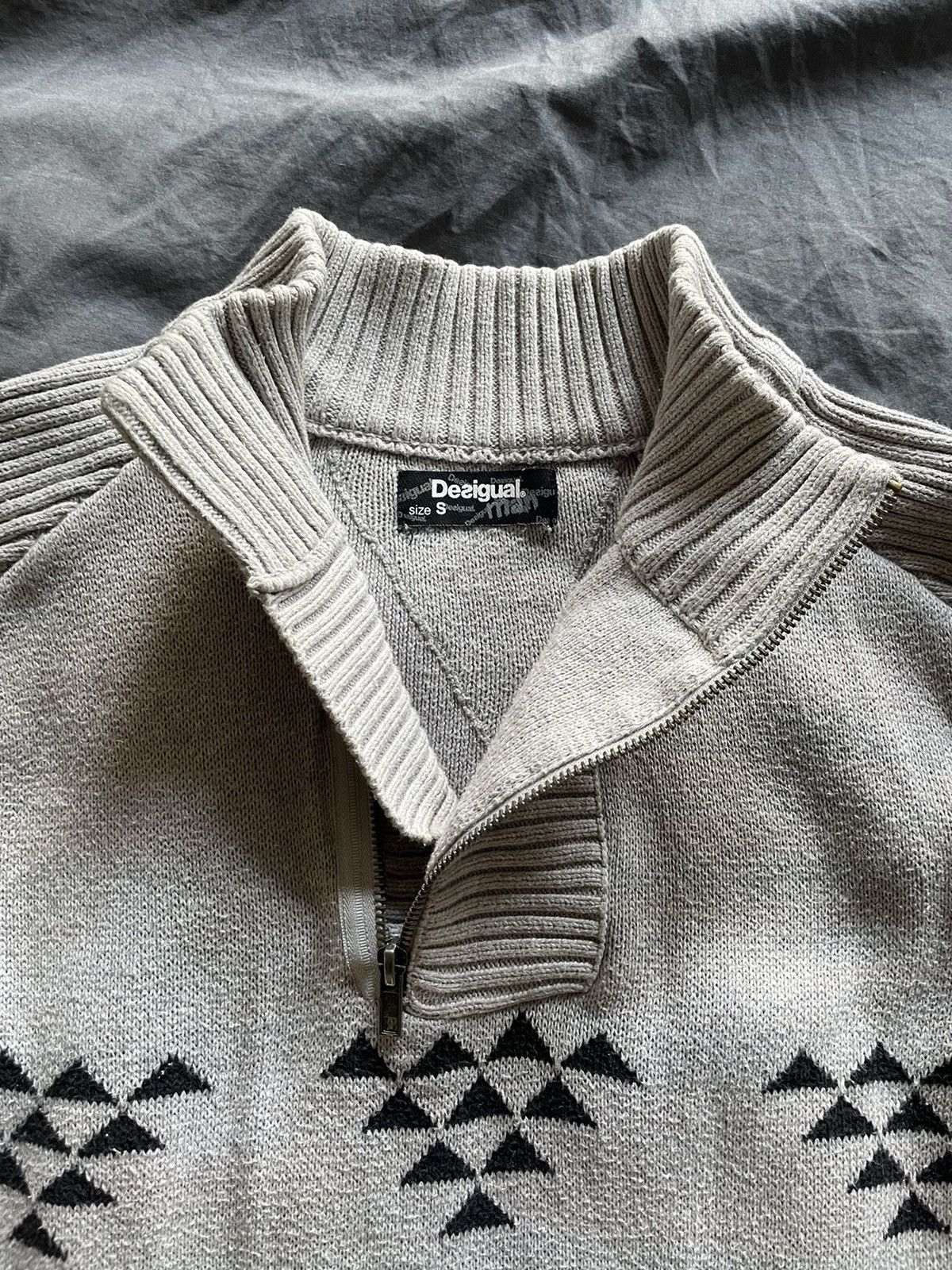 Desigual Cotton sweater with cool pattern Size US S / EU 44-46 / 1 - 4 Thumbnail