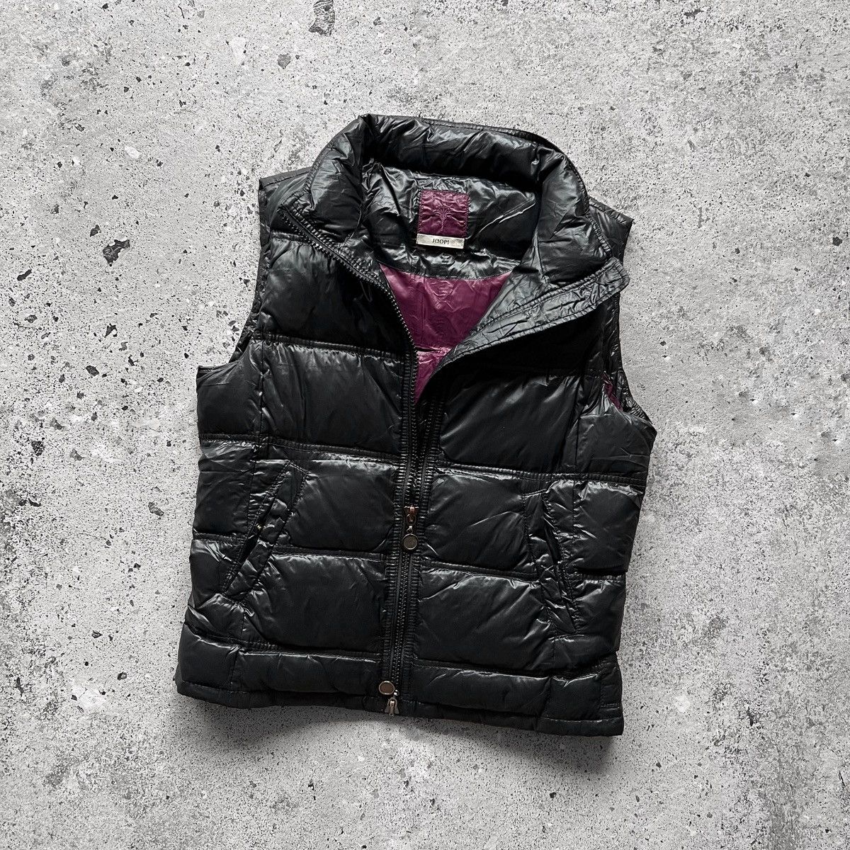 Designer × Joop! Joop! Womens Black Premium Down Puffer Vest Full Zip Pockets Size S / US 4 / IT 40 - 1 Thumbnail
