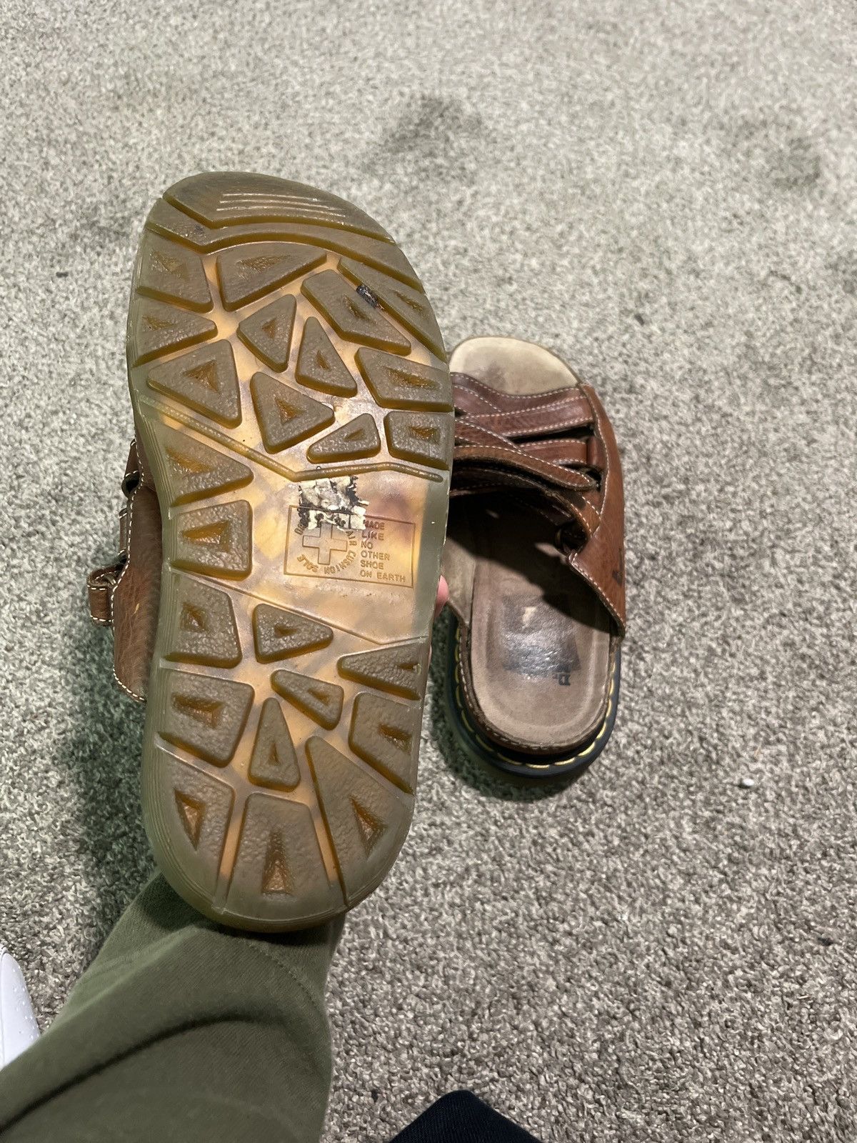 Dr. Martens × Vintage Vintage Dr. Martens Woman’s Brown Strap Sandals Size US 11 / IT 41 - 4 Thumbnail