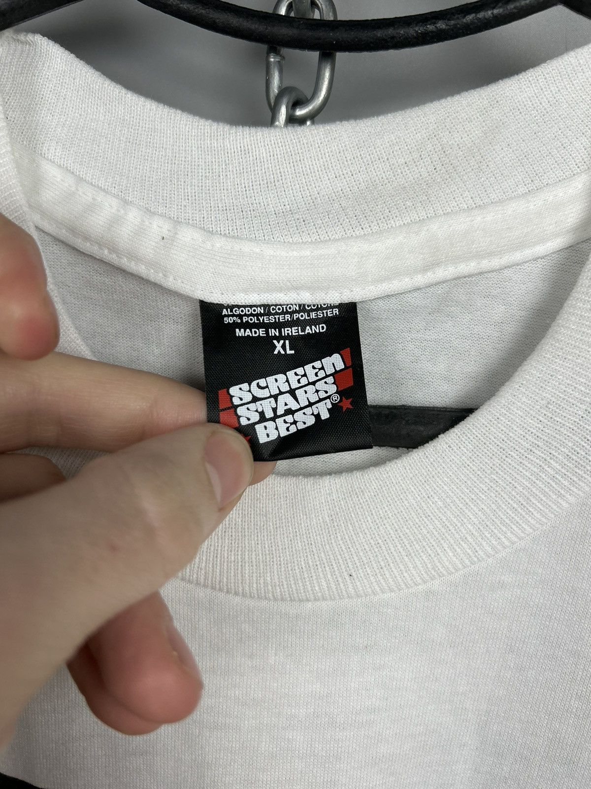 Vintage Vintage 90s Boddingtons bitter single stitch white t-shirt Size US XL / EU 56 / 4 - 5 Thumbnail