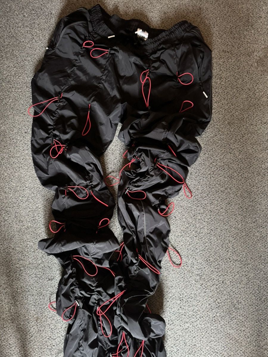 99%IS- 99%is Black & Red Bungee Cord Pants size 4 Size US 34 / EU 50 - 2 Thumbnail