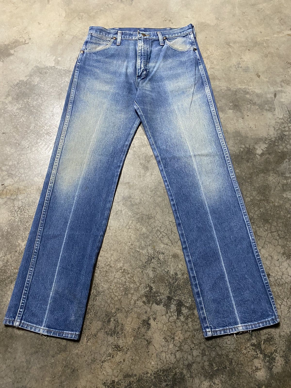 Vintage × Wrangler Jeans Vintage Wranglers Washed Blue Distressed Size US 30 / EU 46 - 7 Thumbnail