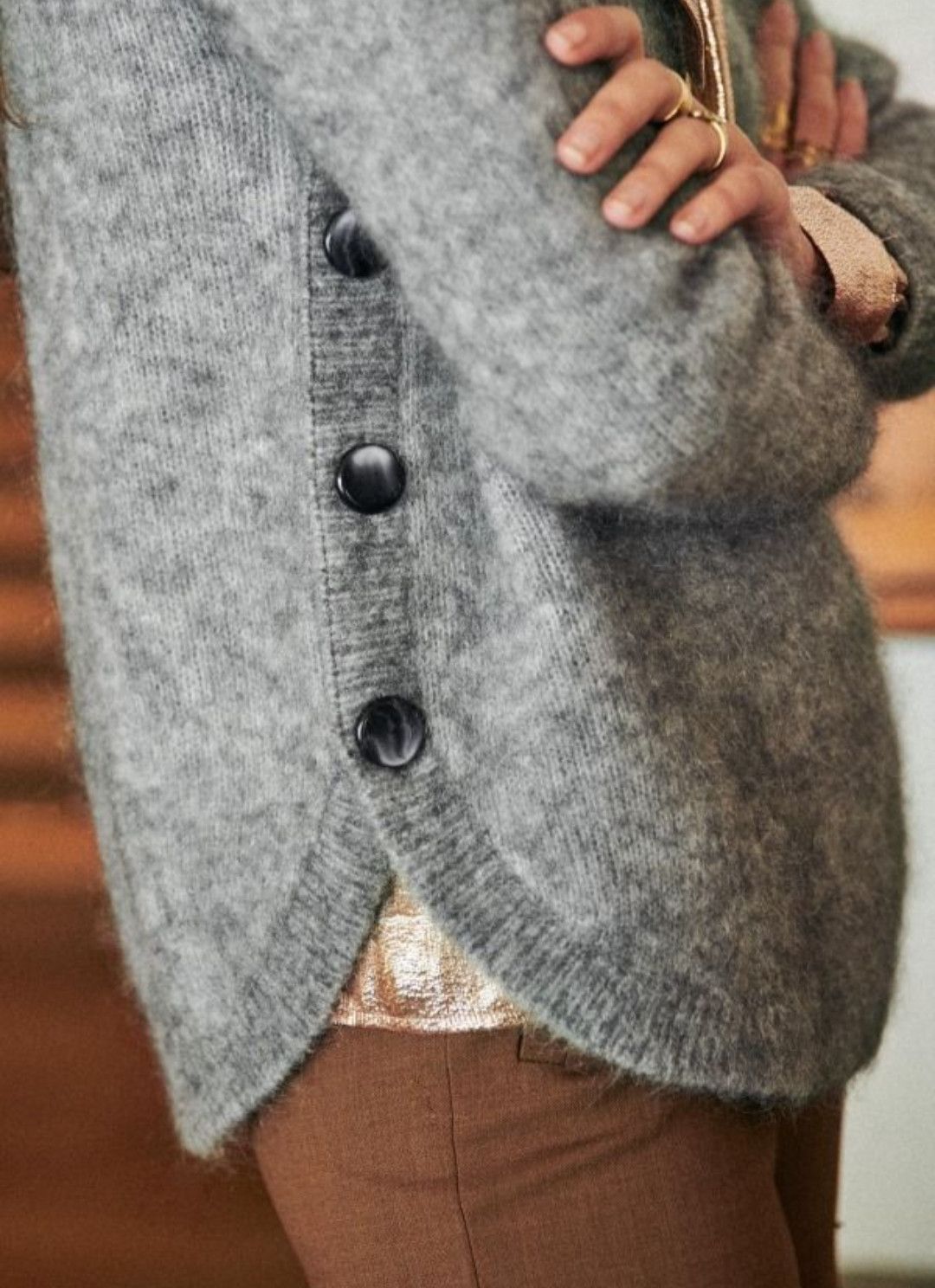 Sezane SEZANE Paul Jumper Grey Wool Mohair Sweater Size S Size S / US 4 / IT 40 - 3 Thumbnail