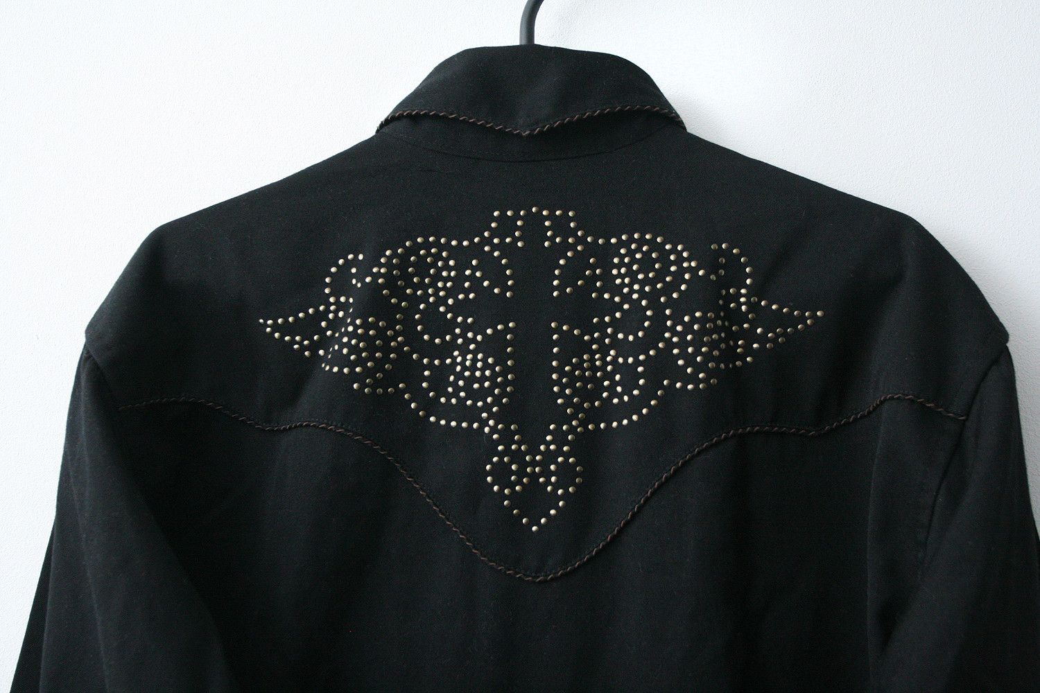 Cowboy Equipment vntg Stars Stripes Cowboy Western Black Studded Cross Shirt Size US M / EU 48-50 / 2 - 3 Thumbnail