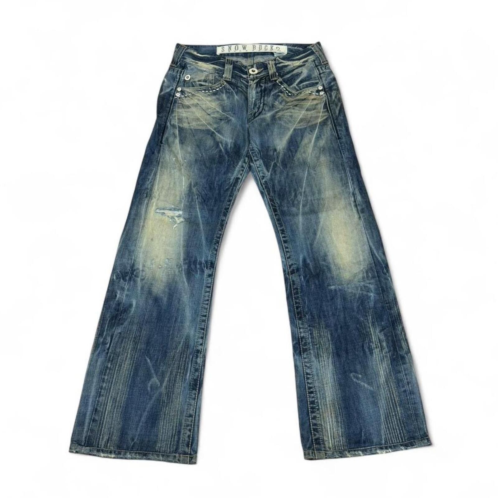 True Religion Buckaroo vintage snowbuck 2 flap pockets denim jeans Size US 30 / EU 46 - 2 Thumbnail