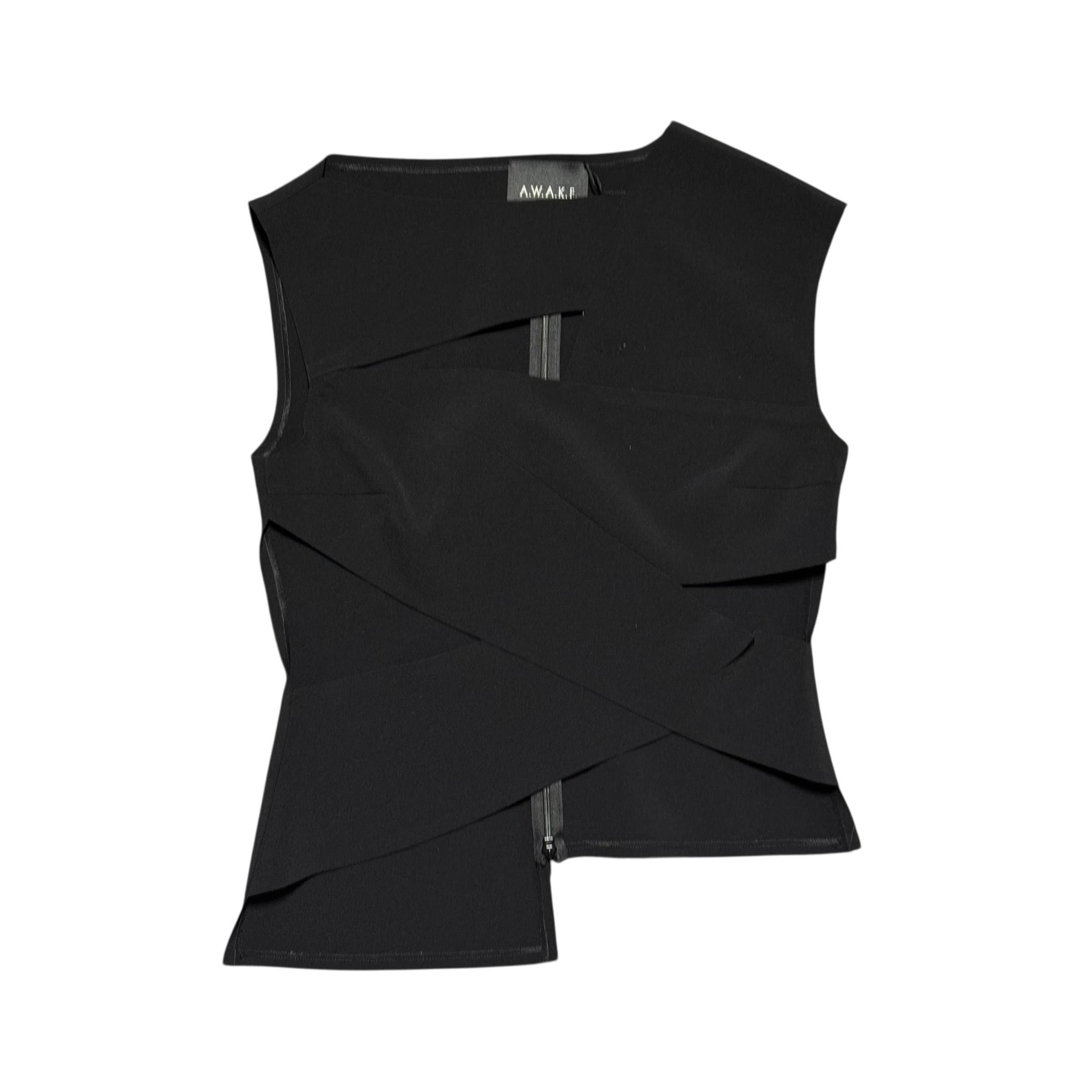 Other A.W.A.K.E. Mode Black Asymmetric Sculpted Top Size XS / US 0-2 / IT 36-38 - 1 Thumbnail