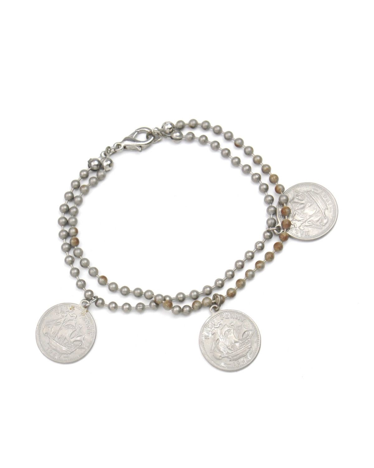 Hysteric Glamour 2000S JAPANESE MADE ELIZABETH II HALF PENNY COIN BRACELET Size ONE SIZE - 2 Thumbnail