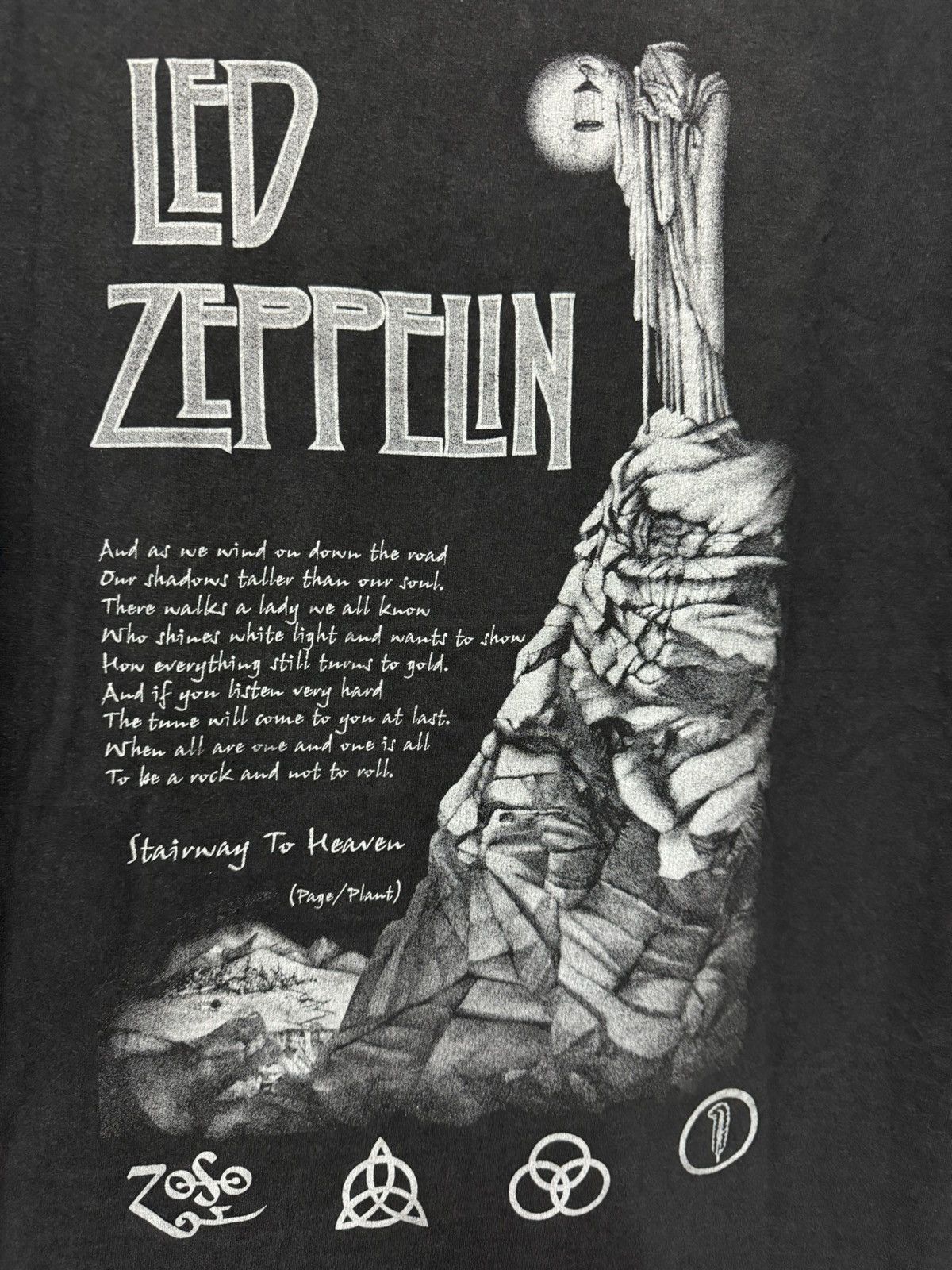 Led Zeppelin × Vintage Vintage Led Zeppelin Stairway To Heaven Band Promo MusicBand Size US L / EU 52-54 / 3 - 8 Thumbnail