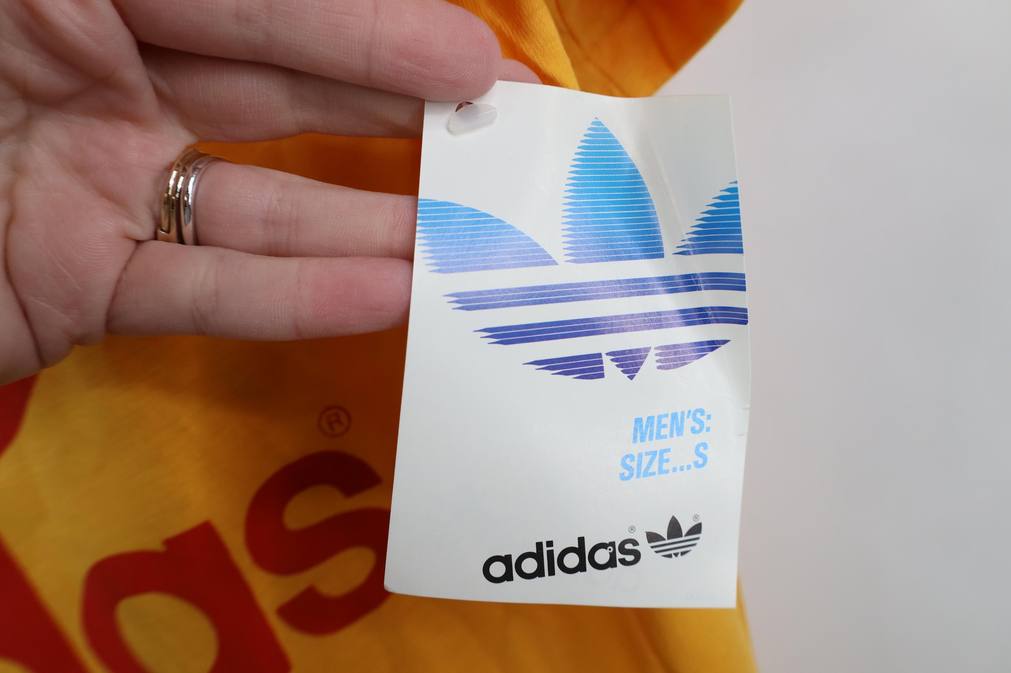 Adidas Deadstock Vintage 80s Adidas Trefoil Big Logo T-Shirt USA Size US S / EU 44-46 / 1 - 5 Thumbnail