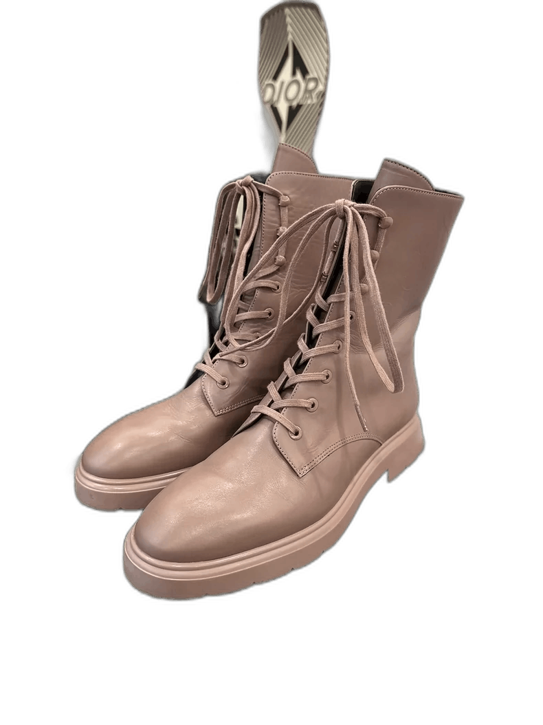 Stuart Weitzman Stuart Weitzman Pink Lace-Up Ankle Boots Size US 6.5 / EU 39-40 - 1 Thumbnail