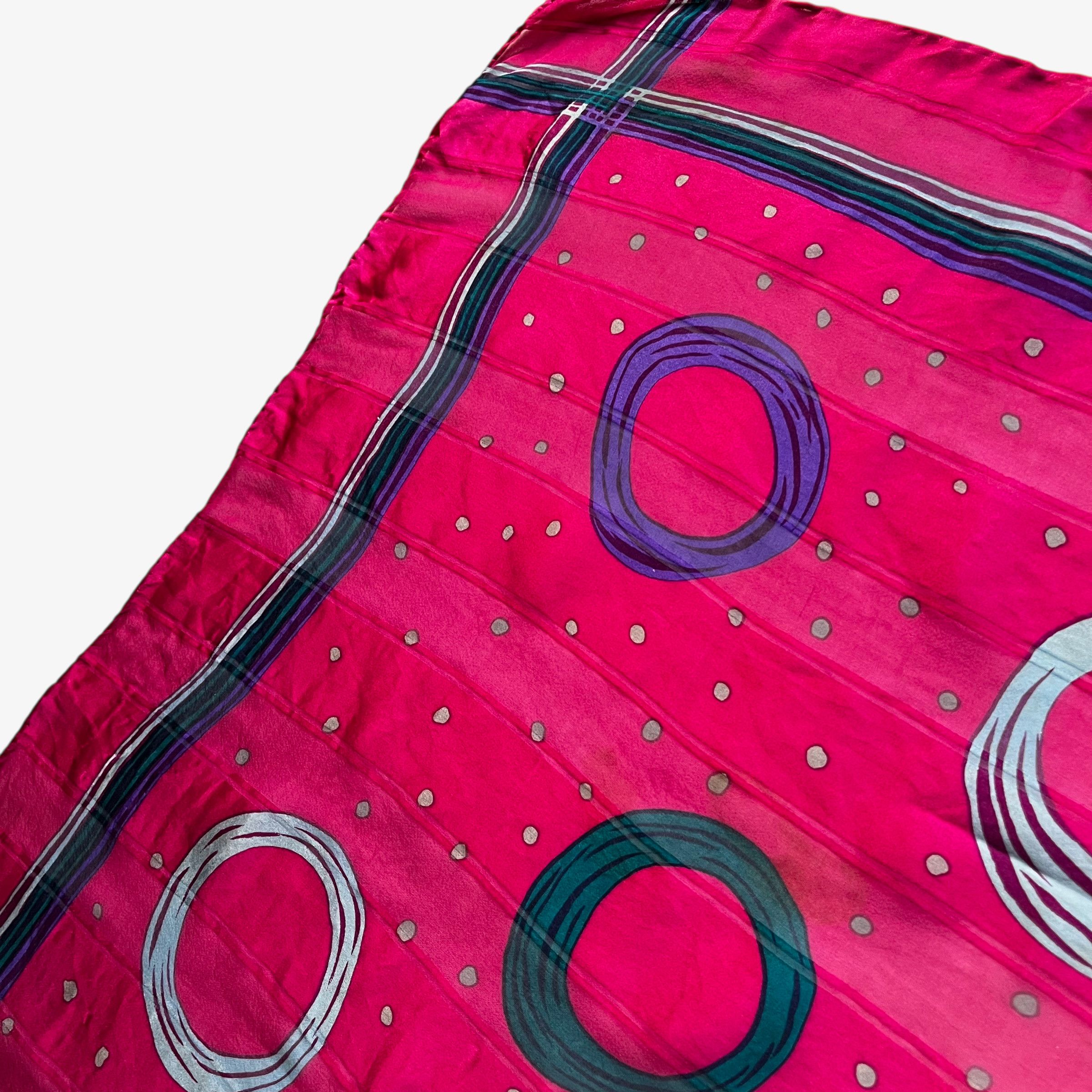 Givenchy Vintage 80s Givenchy Polka Dot Print Pink Silk Scarf Size ONE SIZE - 4 Thumbnail