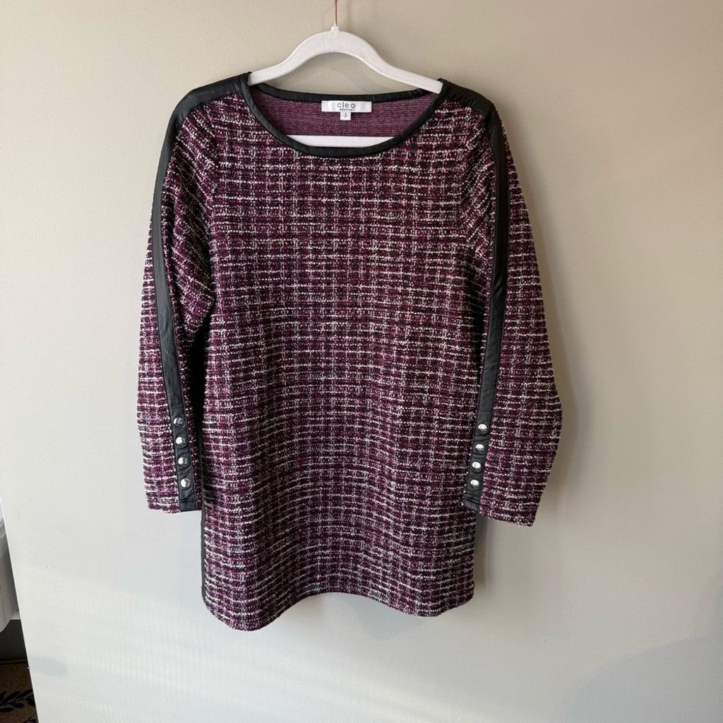 The Unbranded Brand Cleo Women's Tunic - Black and Purple Size S / US 4 / IT 40 - 1 Thumbnail