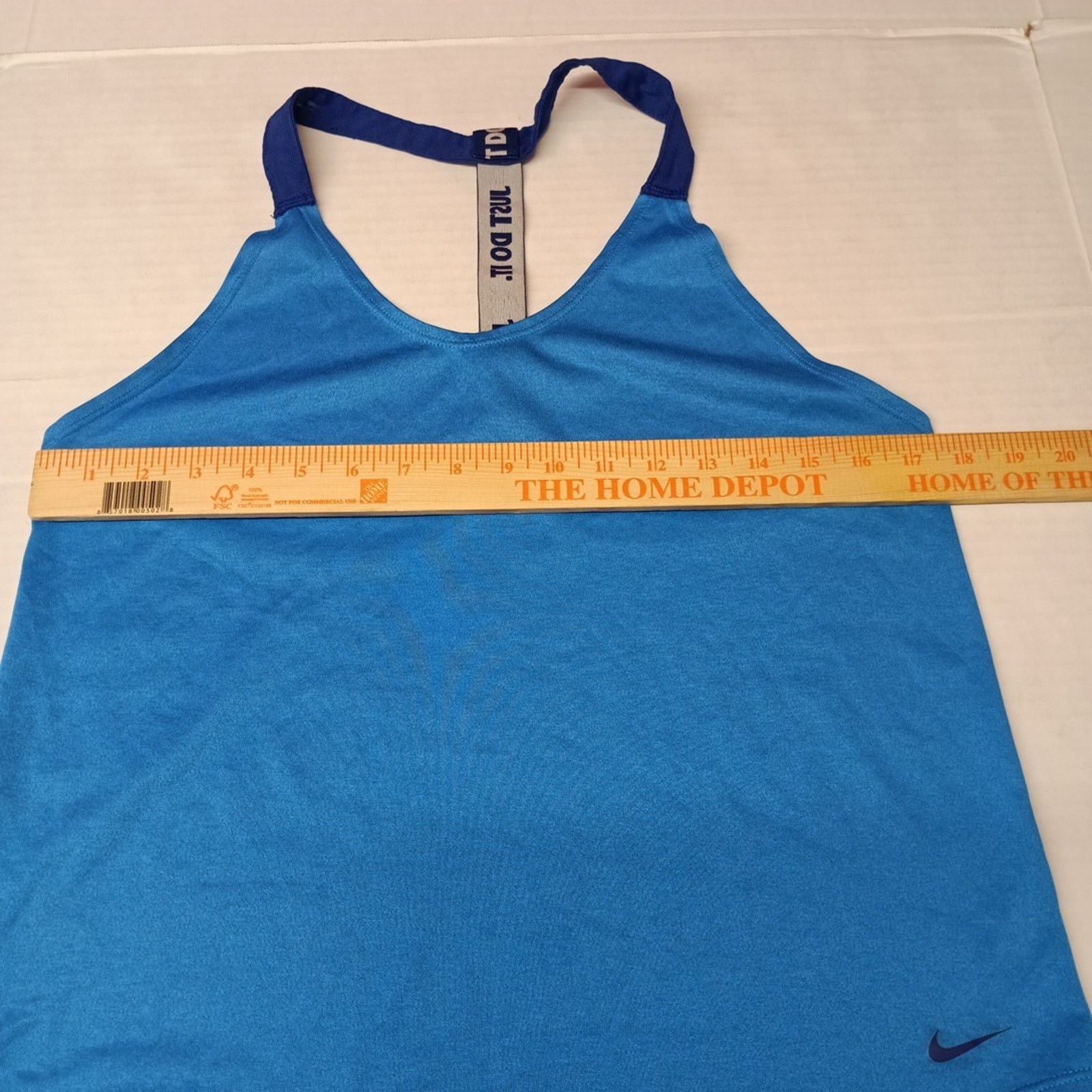 Nike Nike Dri-Fit Just Do It Blue Racer Back Women’s Tank Top M Size M / US 6-8 / IT 42-44 - 3 Thumbnail
