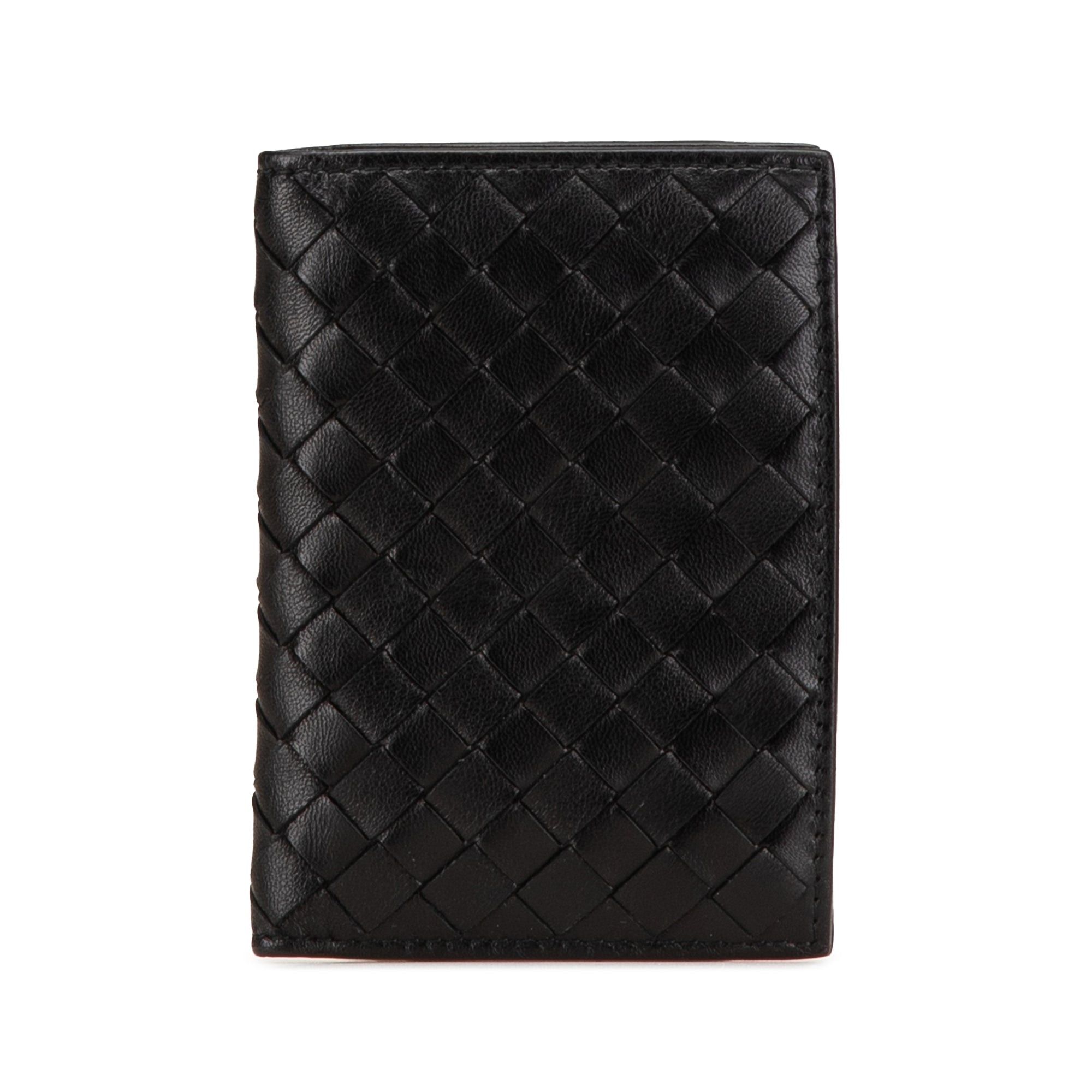 Bottega Veneta Bottega Veneta Nappa Intrecciato Bifold Card Case Black Size ONE SIZE - 1 Thumbnail