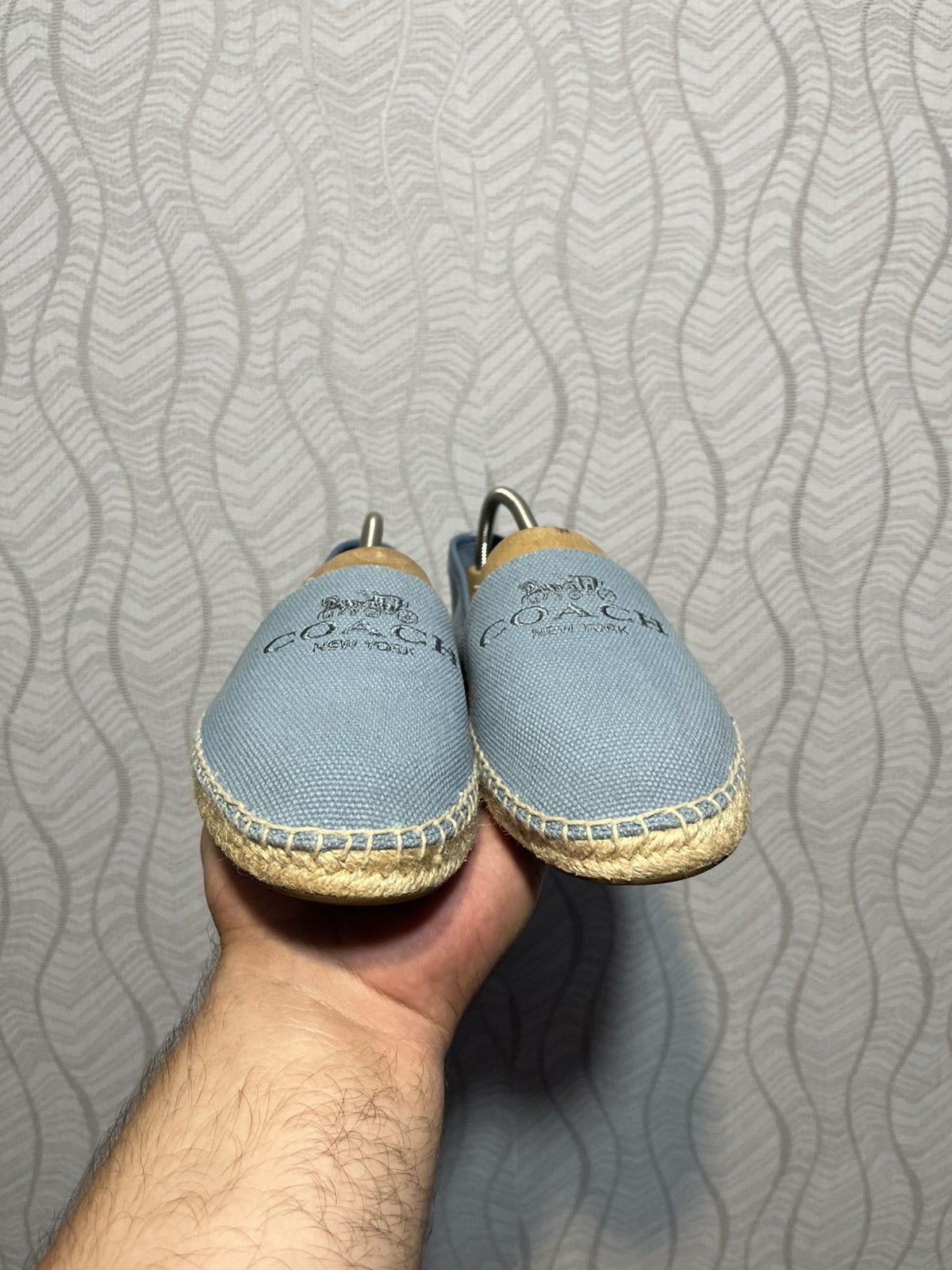 Coach COACH Logo Blue Canvas Espadrille Slip On Sandals Shoes US8 Size US 8 / IT 38 - 8 Thumbnail