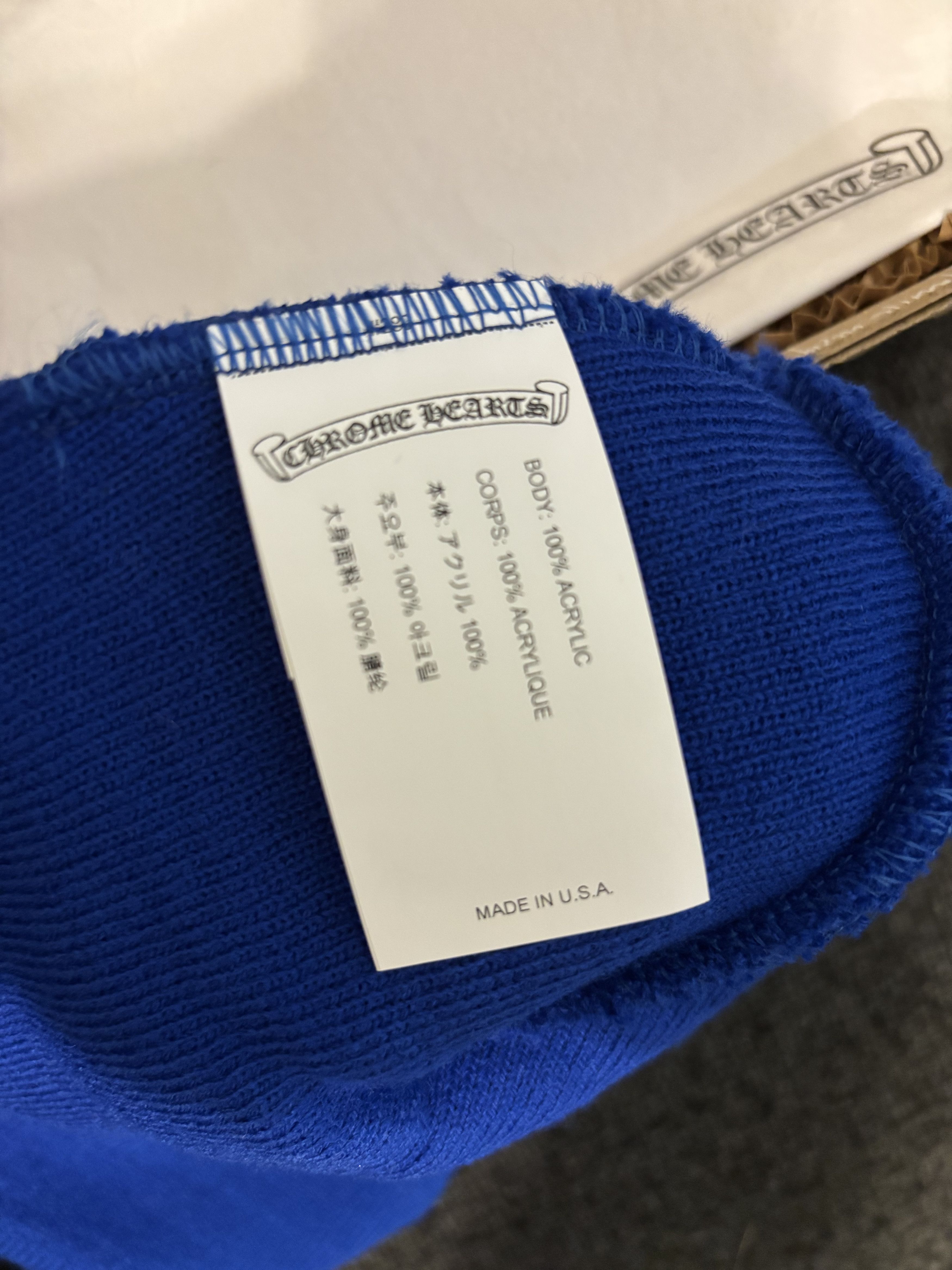 Chrome Hearts Chromehearts Blue CH Beanie Size ONE SIZE - 5 Thumbnail