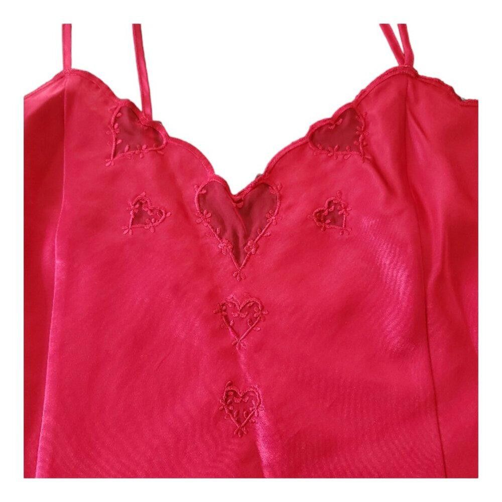 Designer CT1378 Lord & Taylor Red Two Piece Cami & Short Sleep Set XL Size ONE SIZE - 4 Thumbnail
