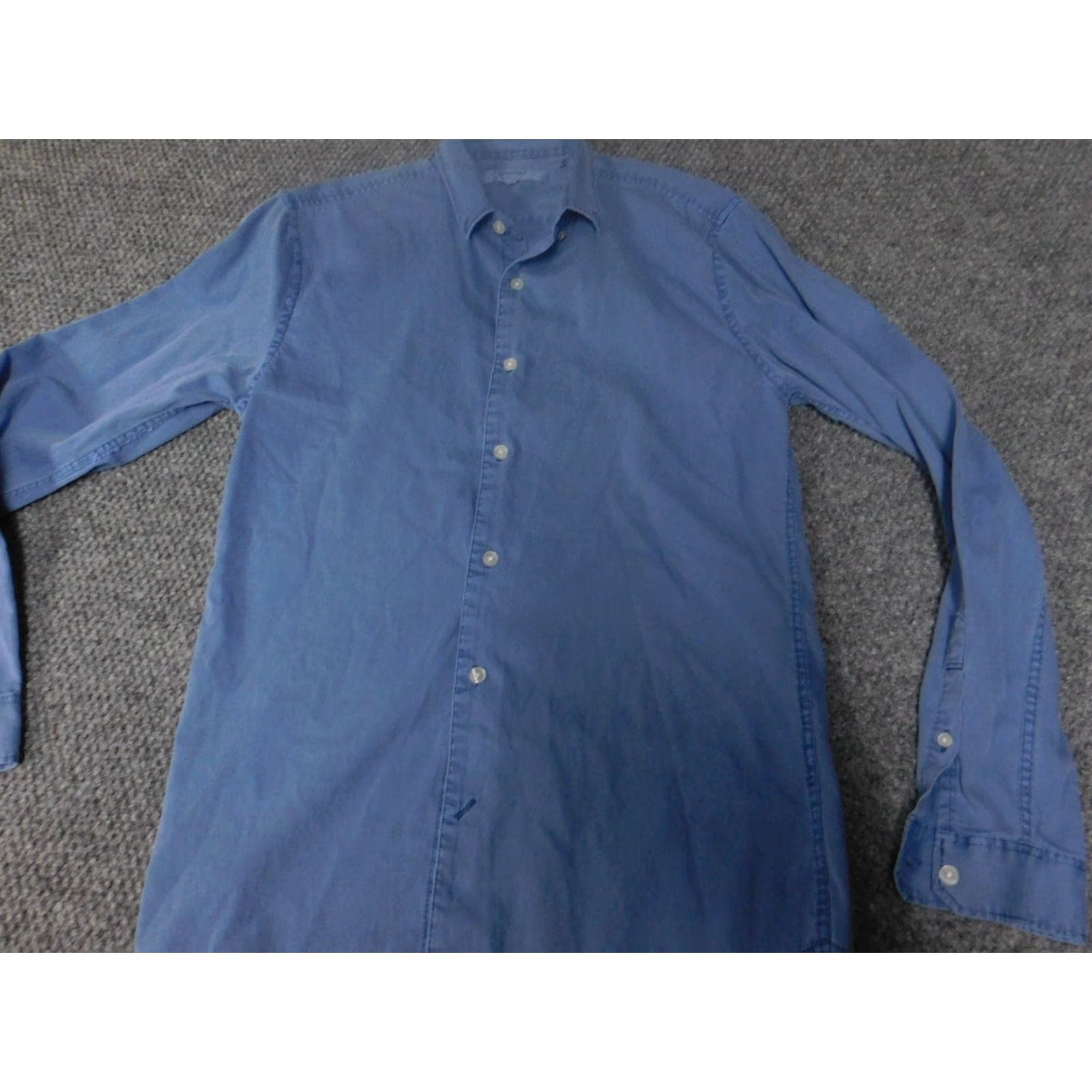 Lindbergh Lindbergh Mens Shirt Small Blue Button-Down Knit Cotton Button-Up Regular Collared Sleeve Long Plaid Vintage No Size US S / EU 44-46 / 1 - 3 Thumbnail