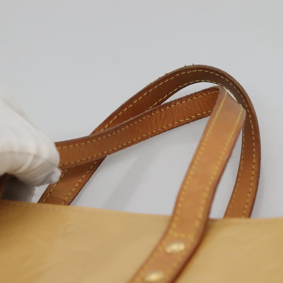 Louis Vuitton LOUIS VUITTON Monogram Vernis Reade MM Hand Bag Beige M91141 Size ONE SIZE - 8 Thumbnail