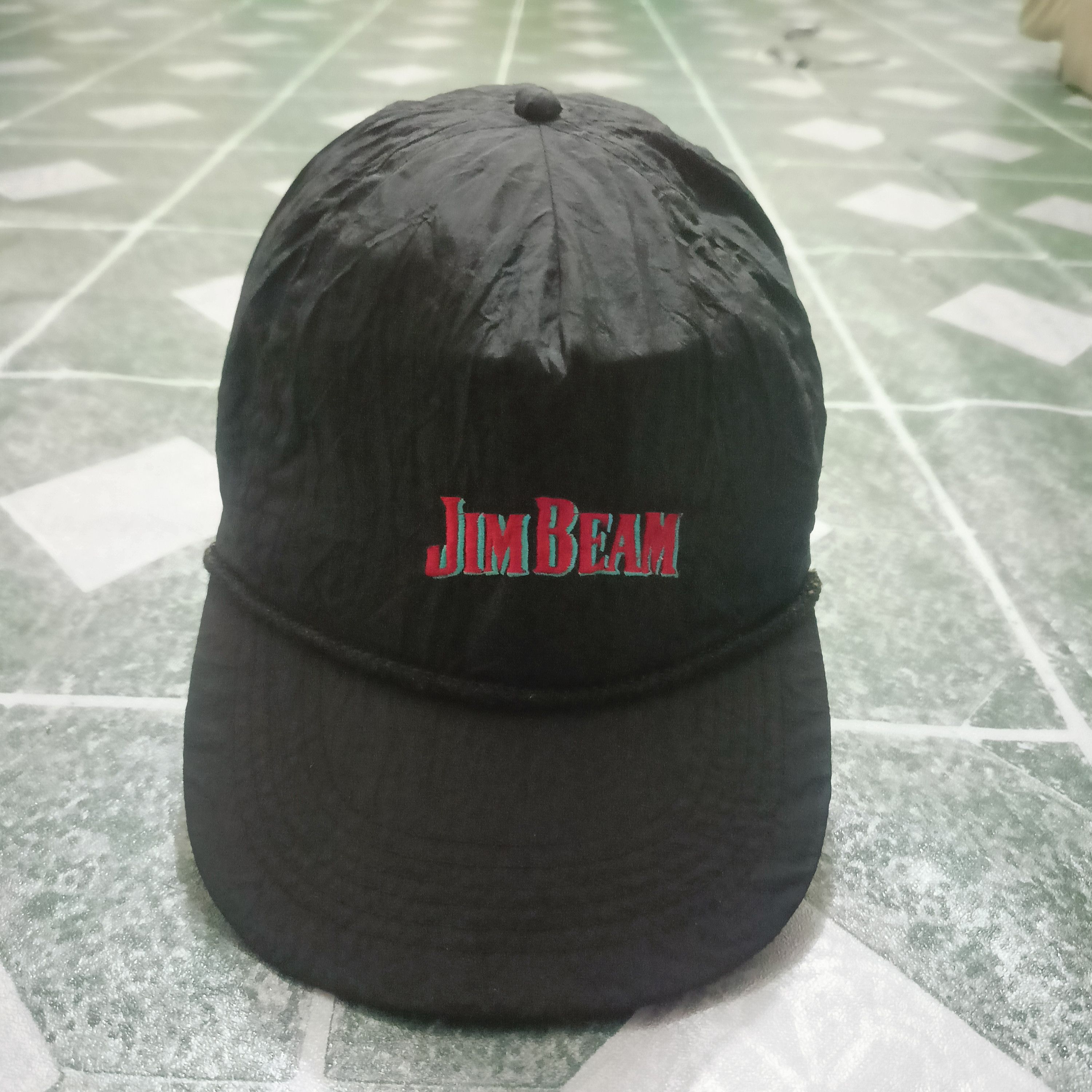 image of Vintage Jim Beam Nylon Cap in Black, Men's